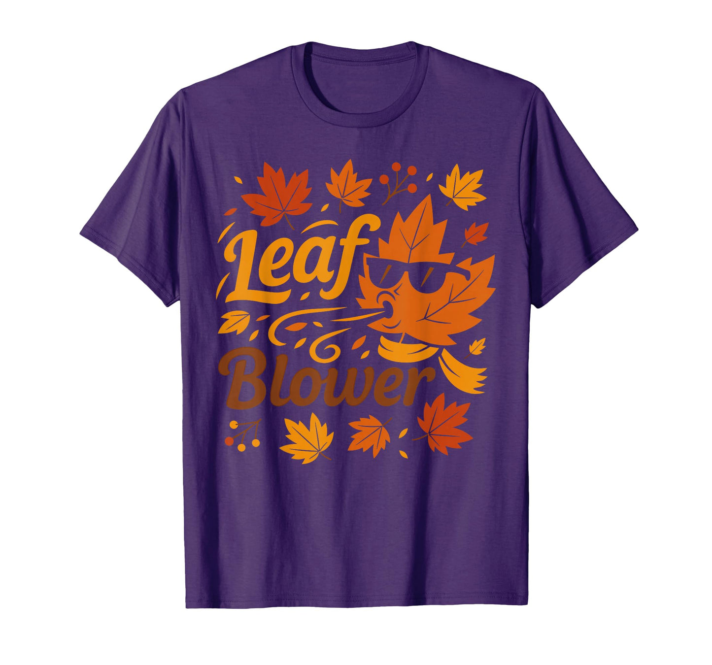 Leaf Blower for Women Adult Men Couples Fall Costume T-Shirt