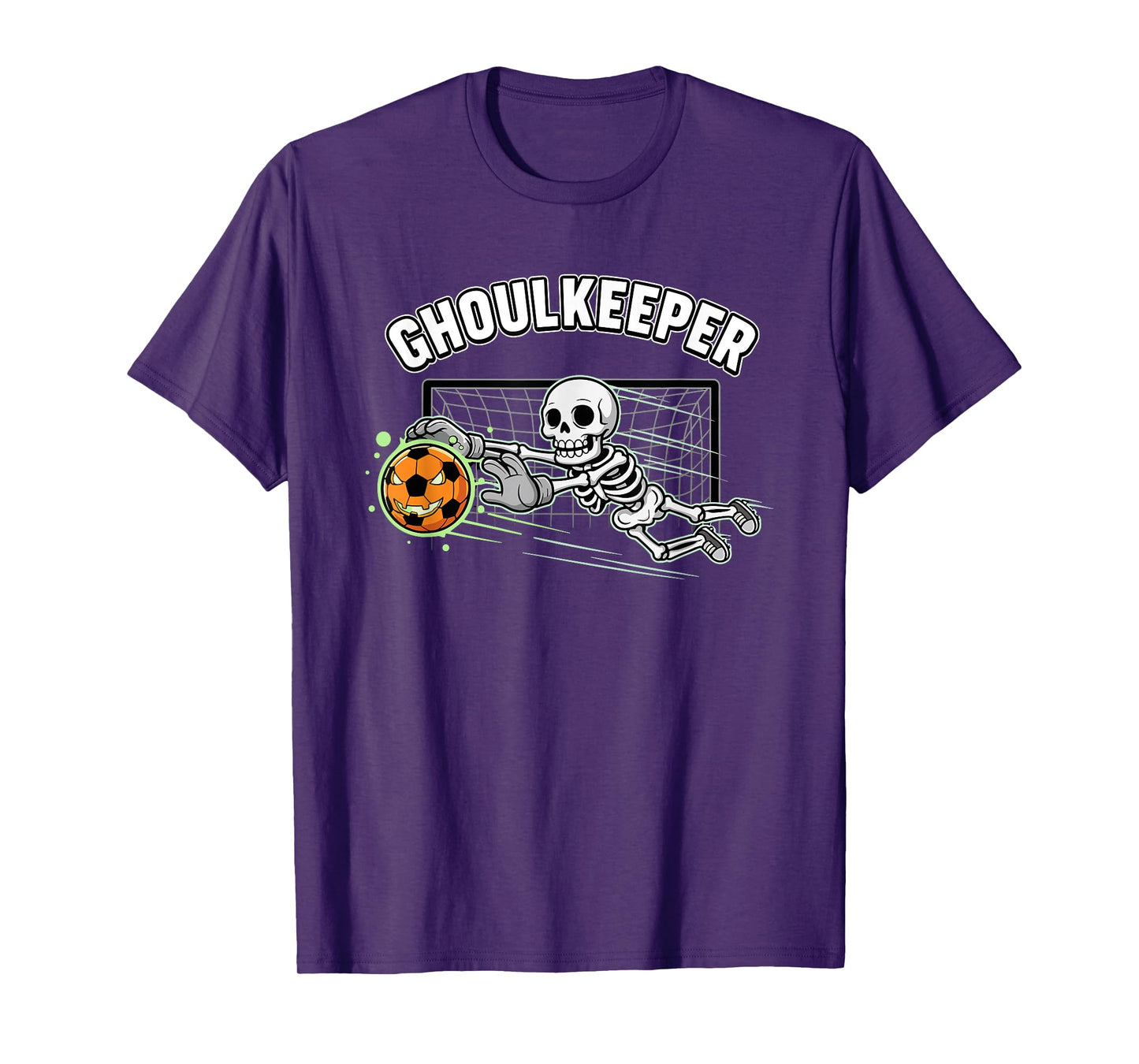 GHOULKEEPER Skeleton Goalie Halloween Soccer Pun T-Shirt