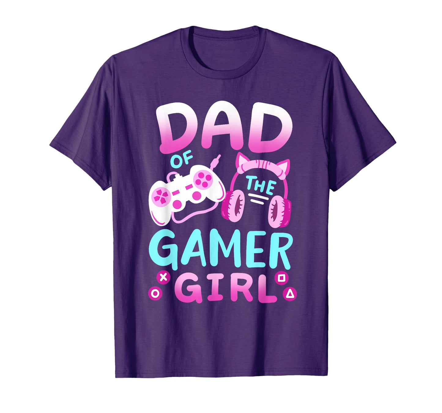 Dad of the Gamer Girl Groovy Birthday Video Game Matching T-Shirt