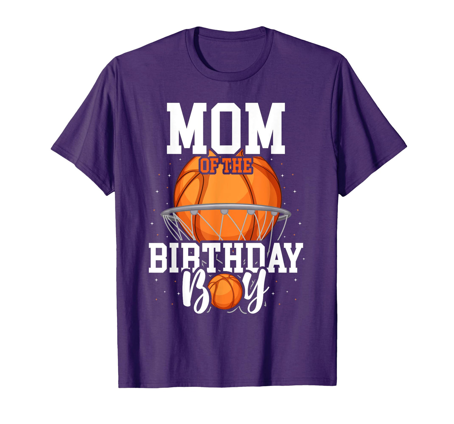 Mom Of The Birthday Boy Basketball Theme Bday Party T-Shirt