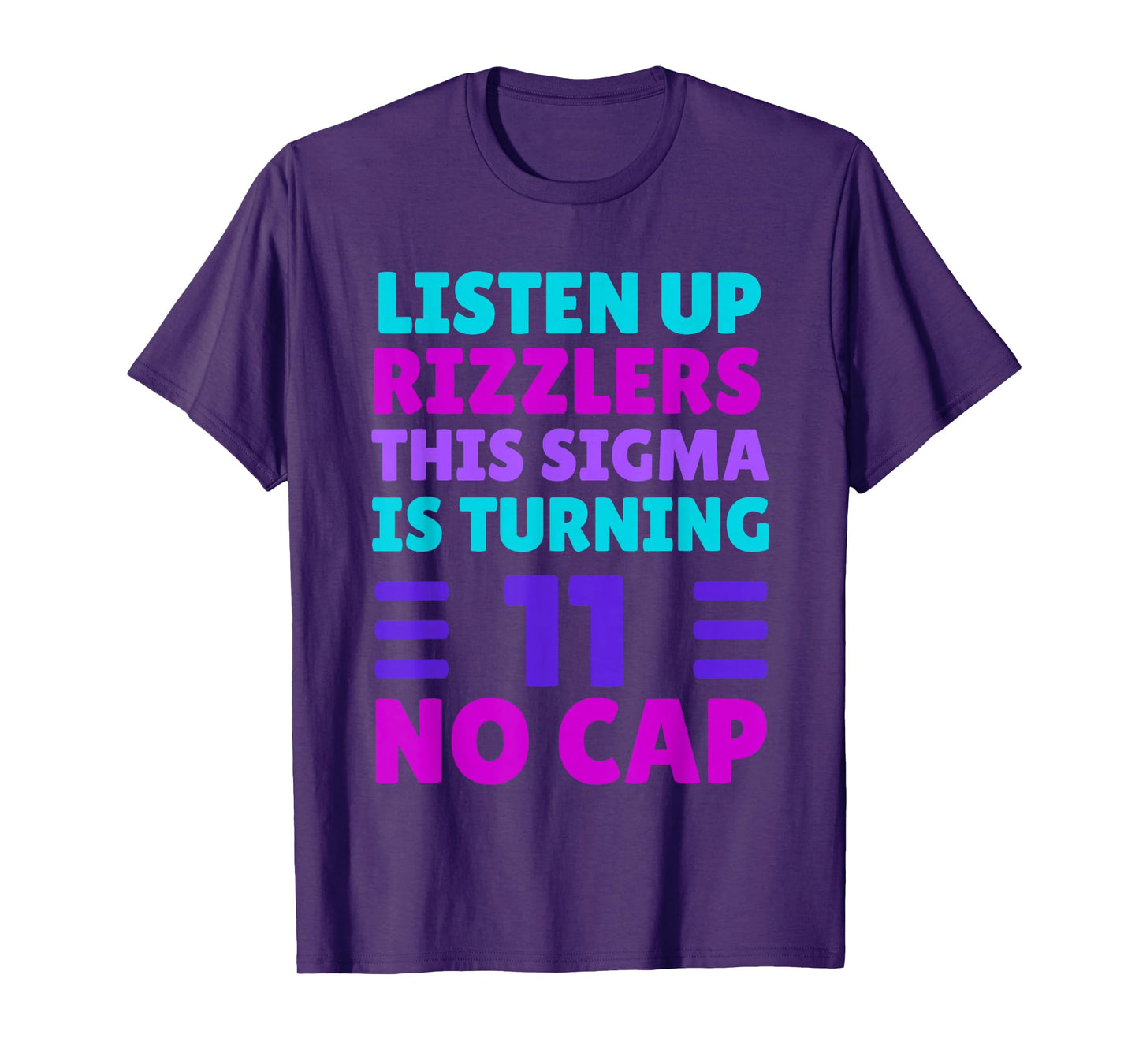 Funny 11 Year Old Birthday Shirt - Rizz, Sigma, Brain Rot T-Shirt