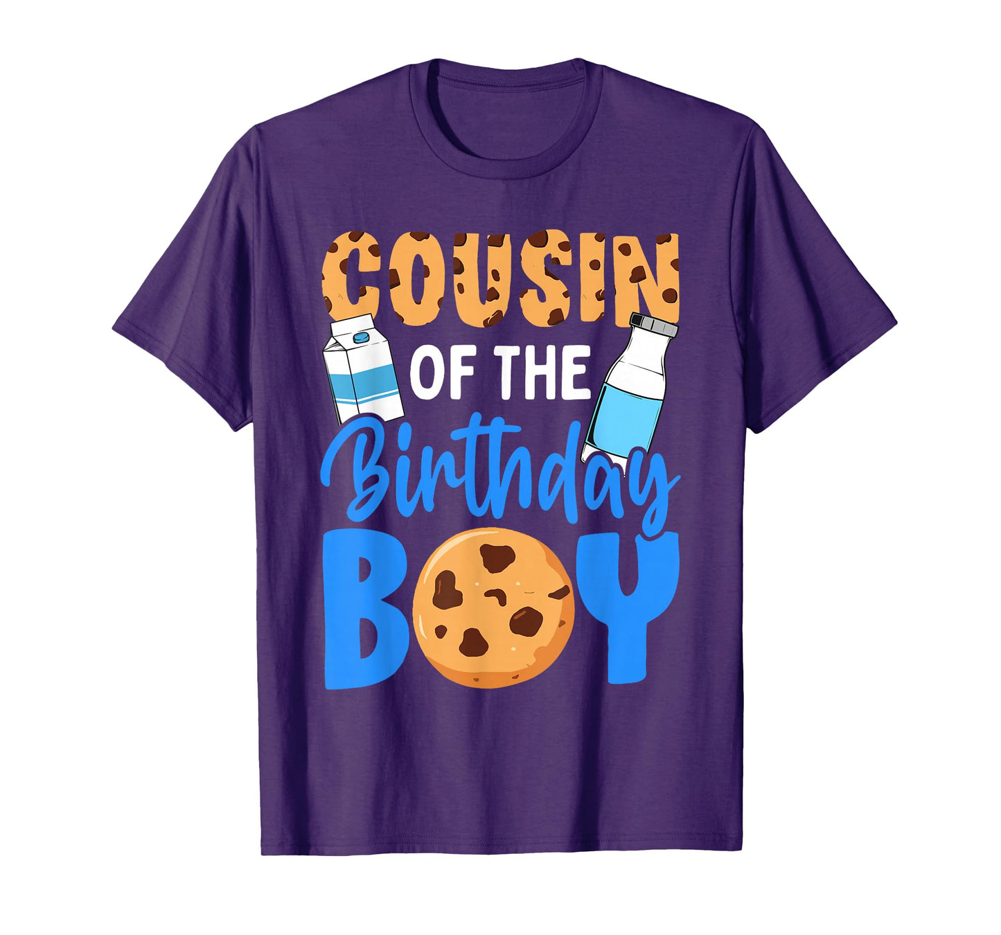 Cousin of the birthday boy Milk and Cookies 1st birthday T-Shirt