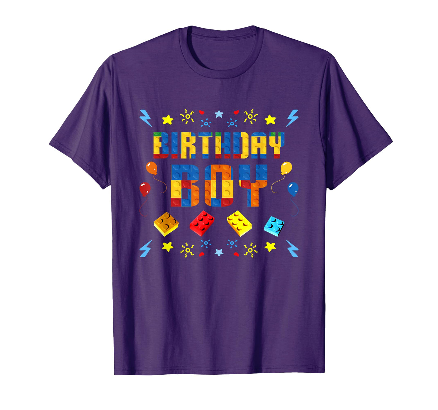 Birthday Boy Master Builder Building Blocks Matching Kids T-Shirt