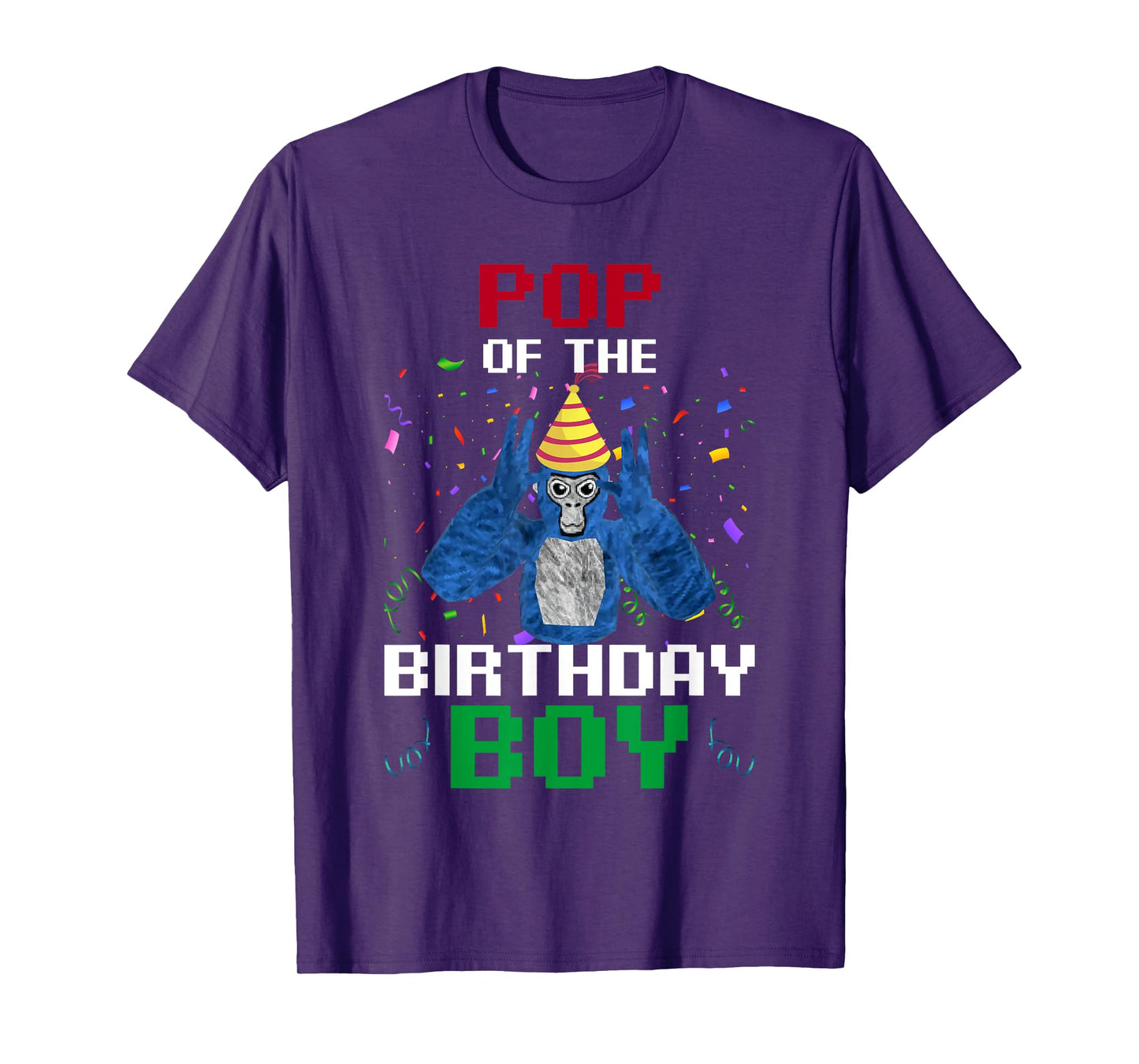 Pop Of The Birthday Boy Funny Gorilla Video Game Boy Kids T-Shirt