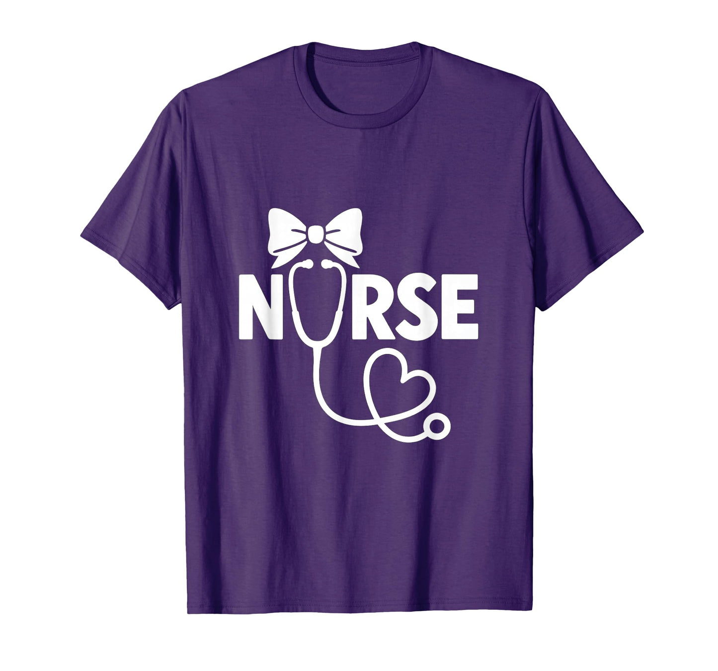 Coquette Bow Nurse Stethoscope Heart Nursing Doctor T-Shirt