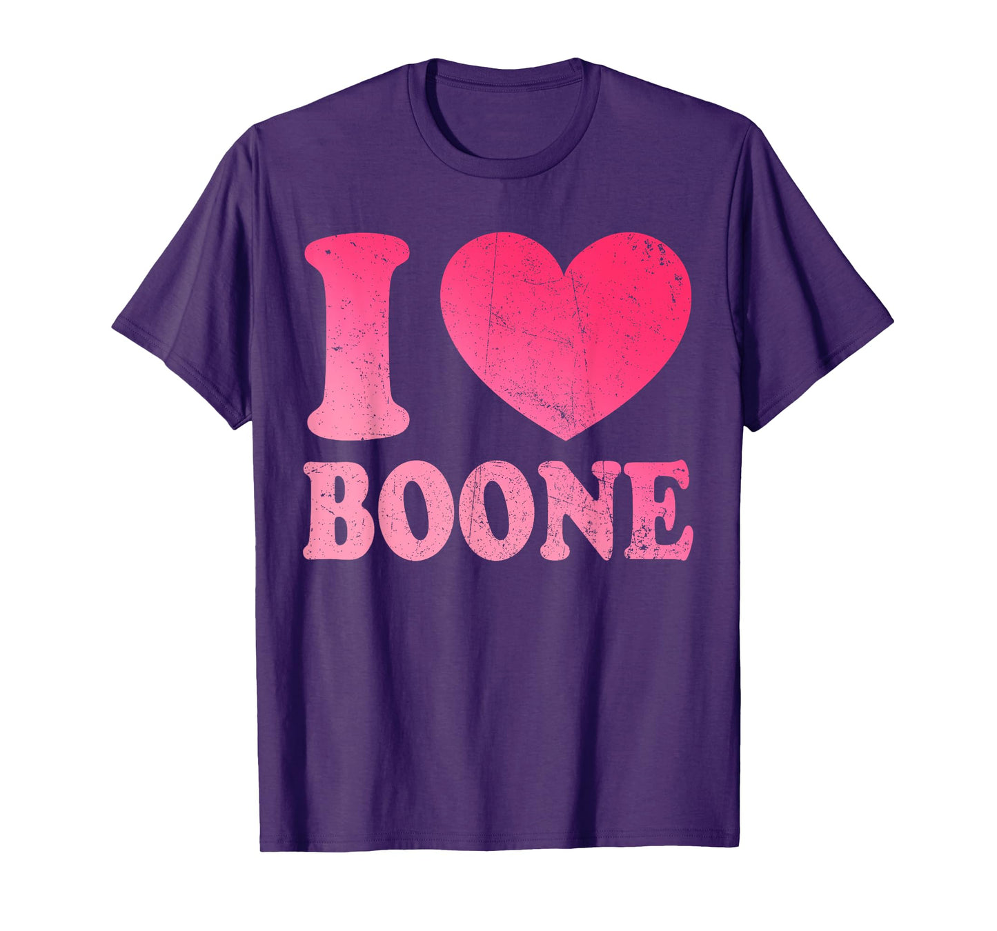 Boone Family Name I Love Heart Boone Personalized Vintage T-Shirt