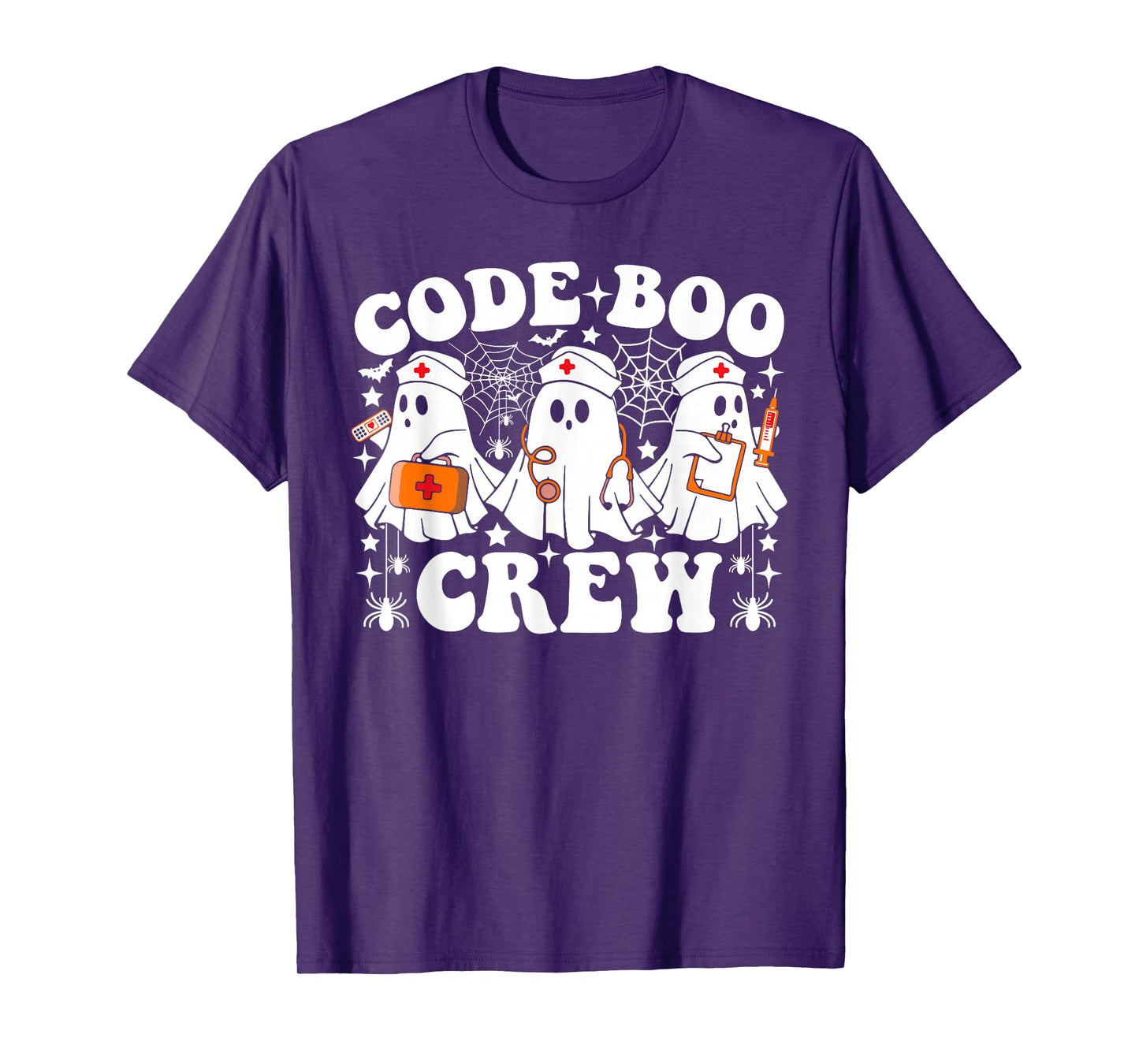 Code Boo Crew Nurse Funny Ghost Halloween Nurse T-Shirt