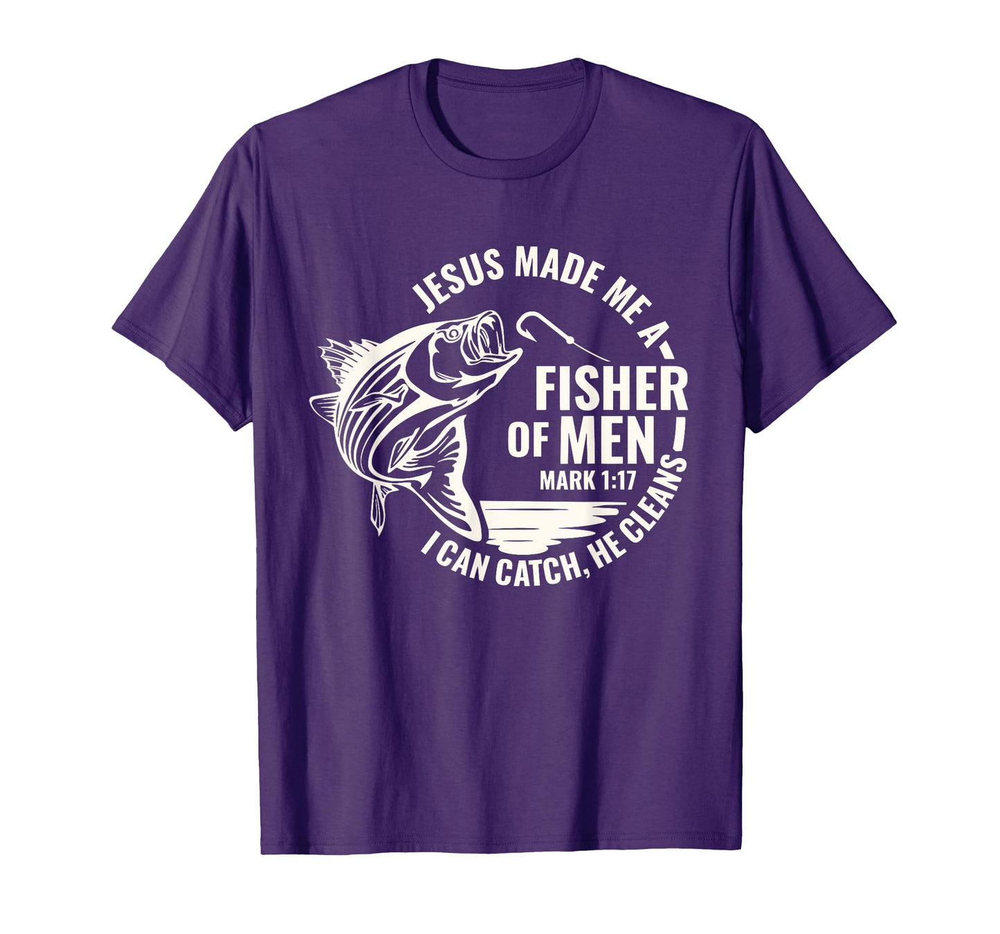 Men Fishing Fisherman Christian Father's Day T-Shirt