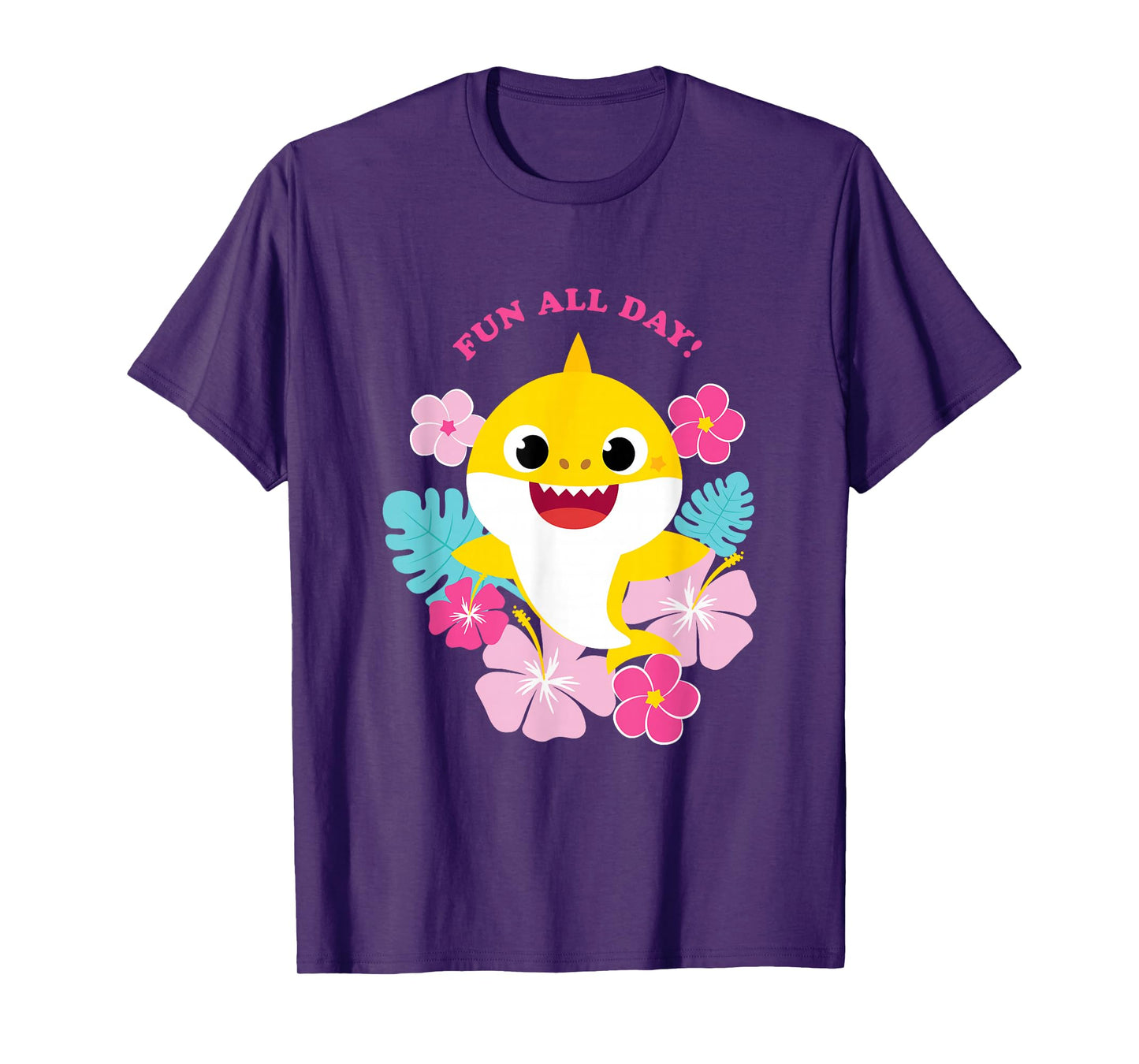 Baby Shark Fun All Day Floral T-Shirt