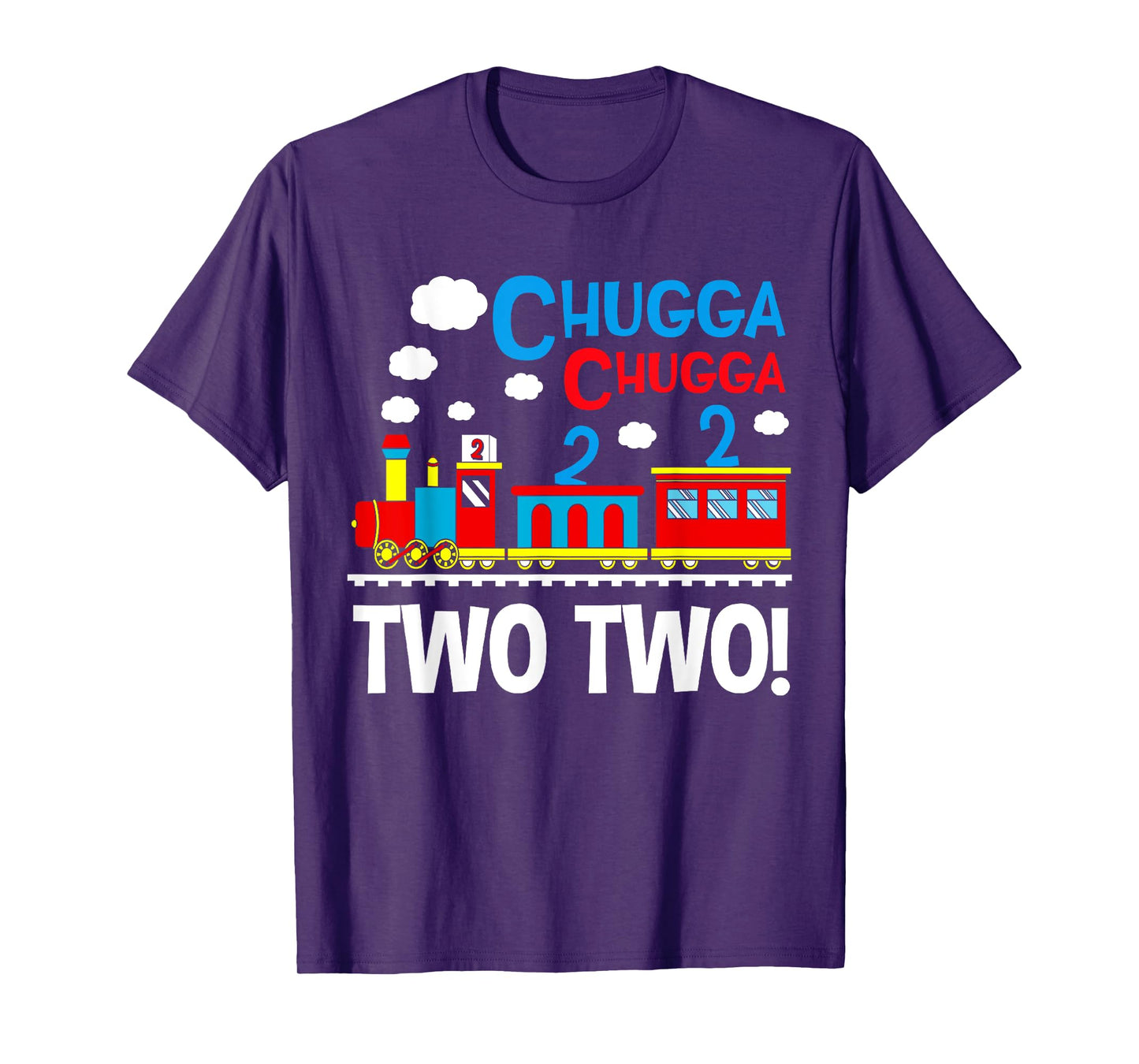 2nd Birthday Boy Chugga Chugga Two Two Train Kids Toddler T-Shirt