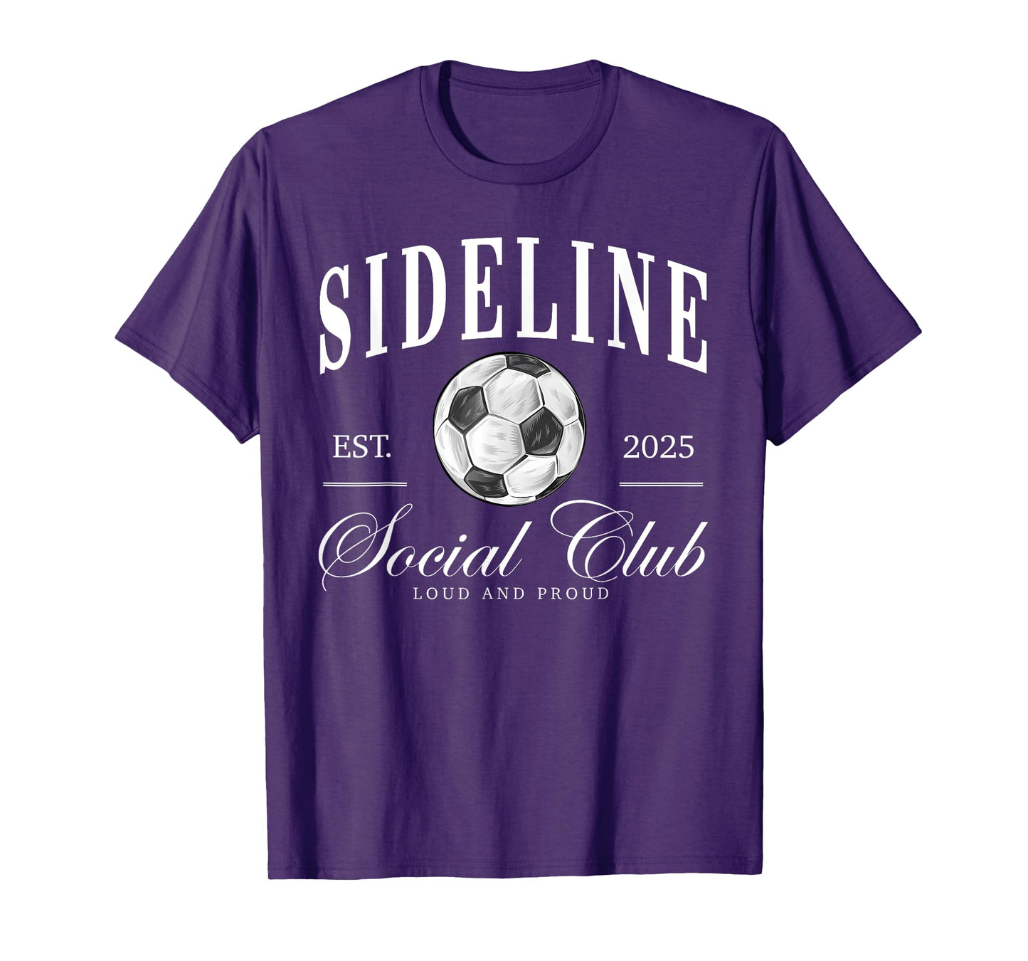 Women Sideline Social Club Soccer Mom Game Day Mothers Day T-Shirt