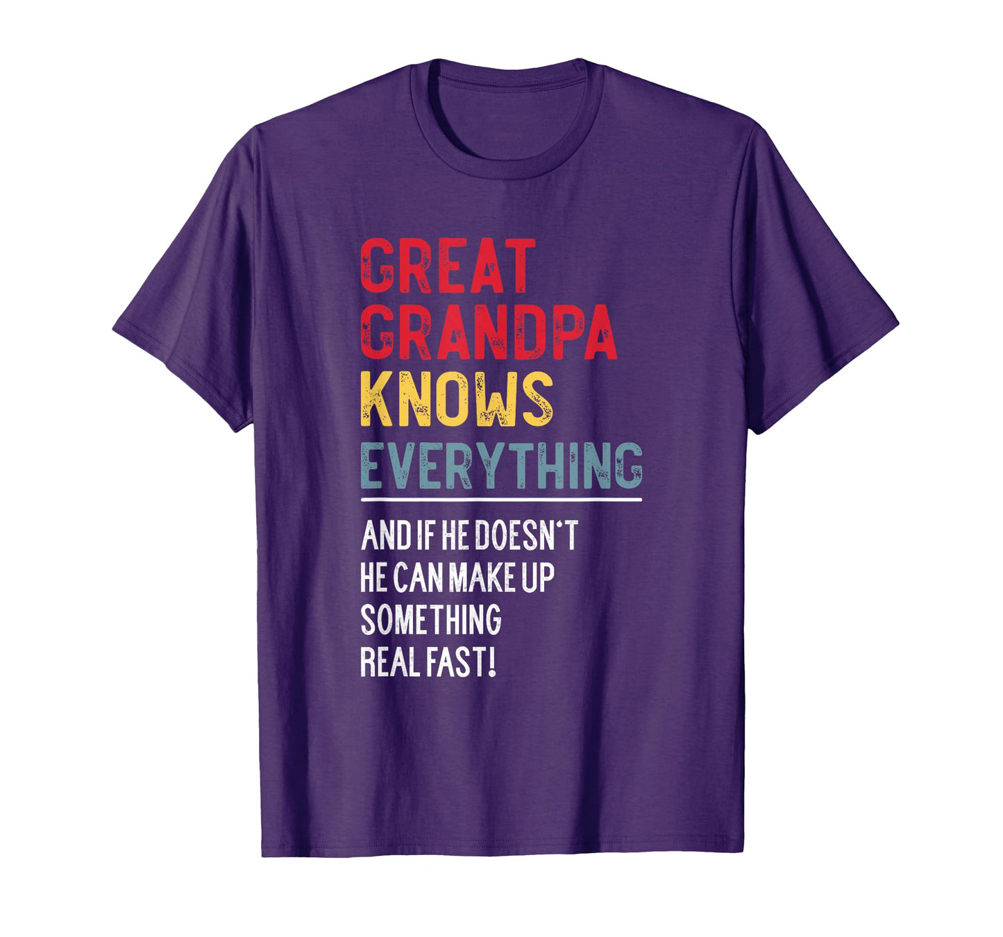 Funny Great Grandpa Knows Everything Father's Day T-Shirt