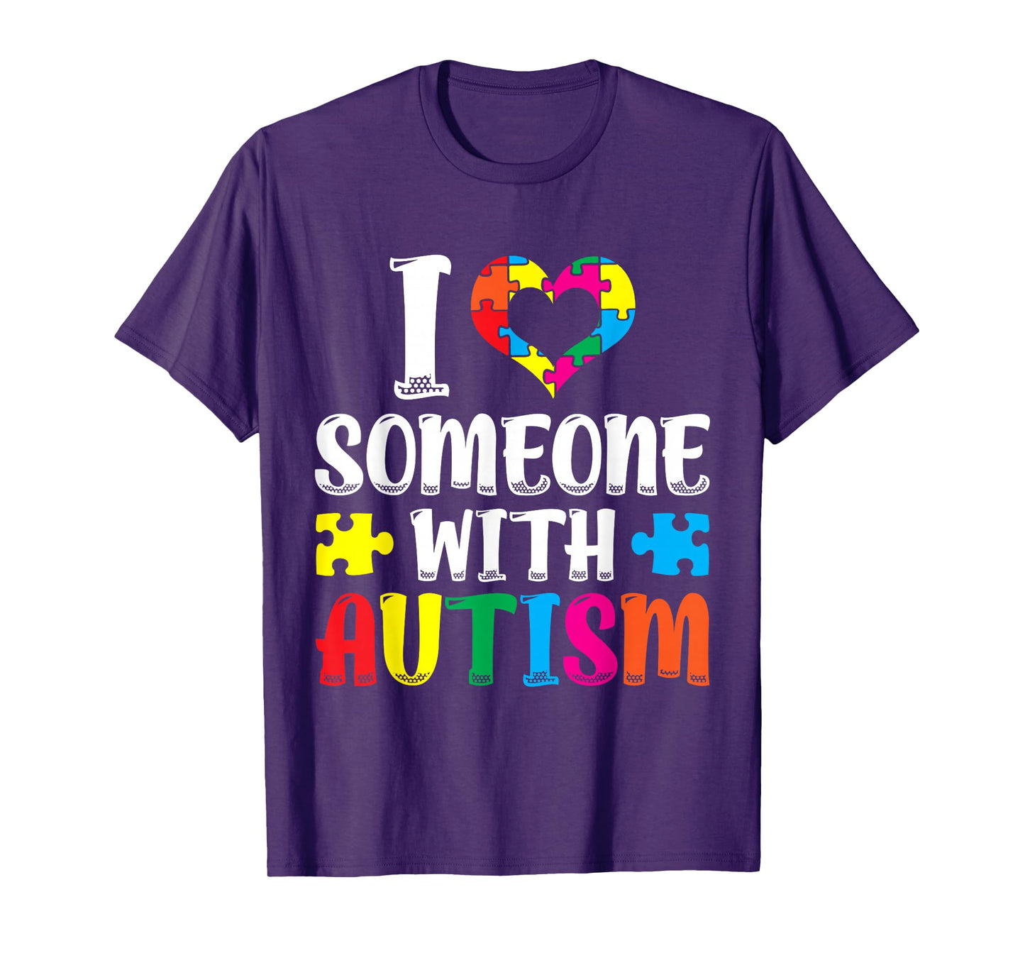 I Love One Person with Autism Autistic Autism T-Shirt