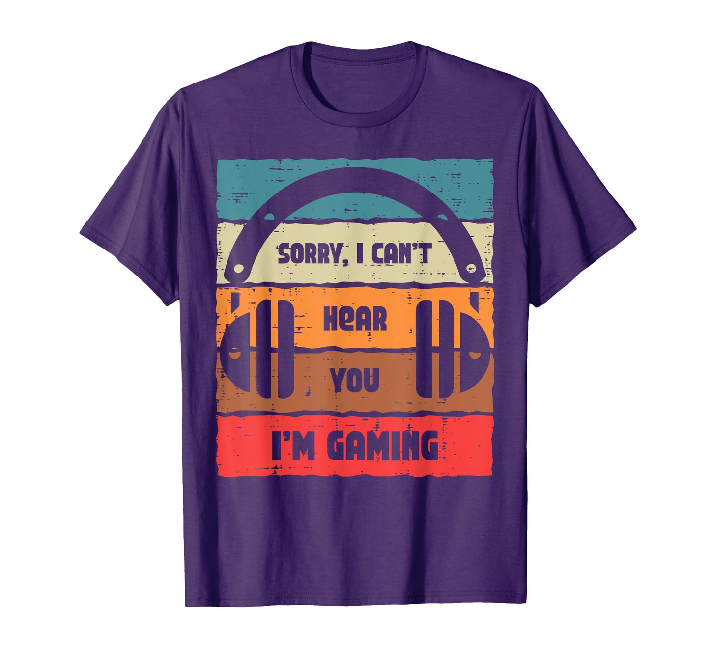 Sorry Cant Hear You Im Gaming Retro Video Gamer Men Boys Kid T-Shirt