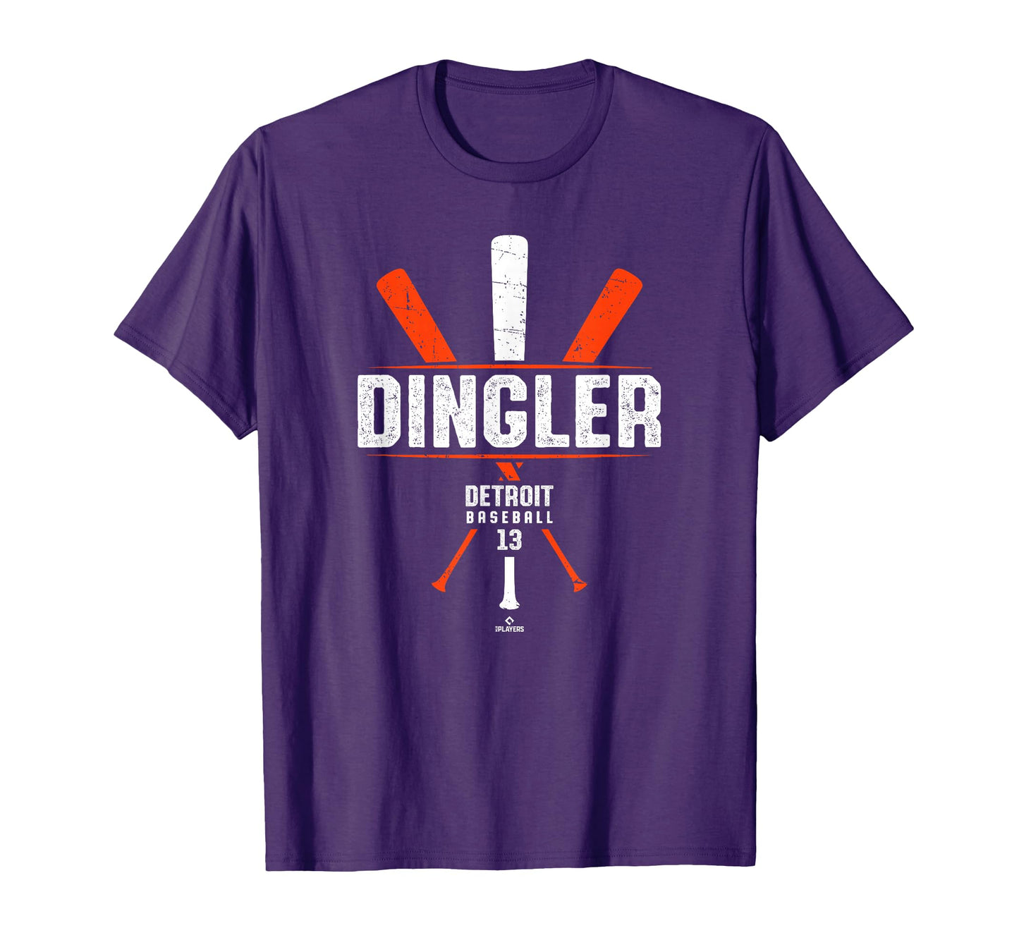 Vintage Baseball Bat Gameday Dillon Dingler Detroit Baseball T-Shirt