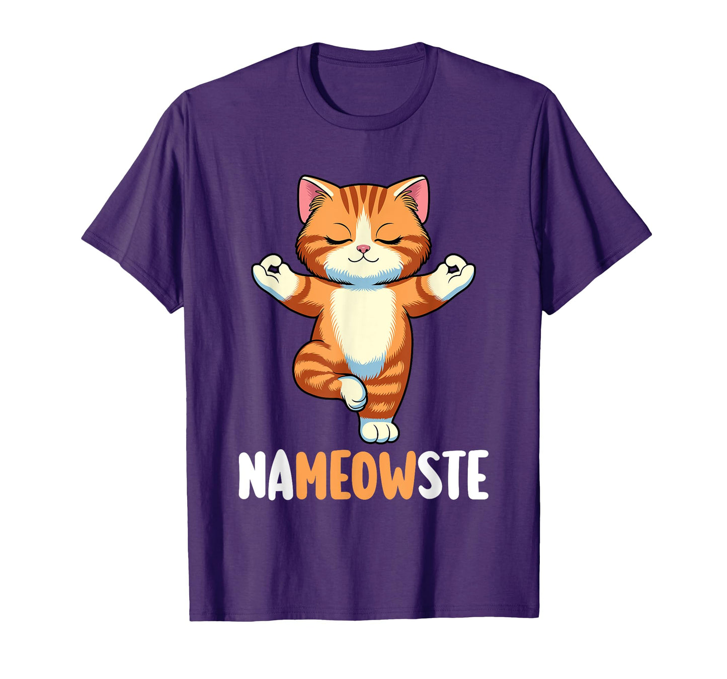 Yoga Cat Nameowste Meditation Zen Kitten Namaste Funny T-Shirt