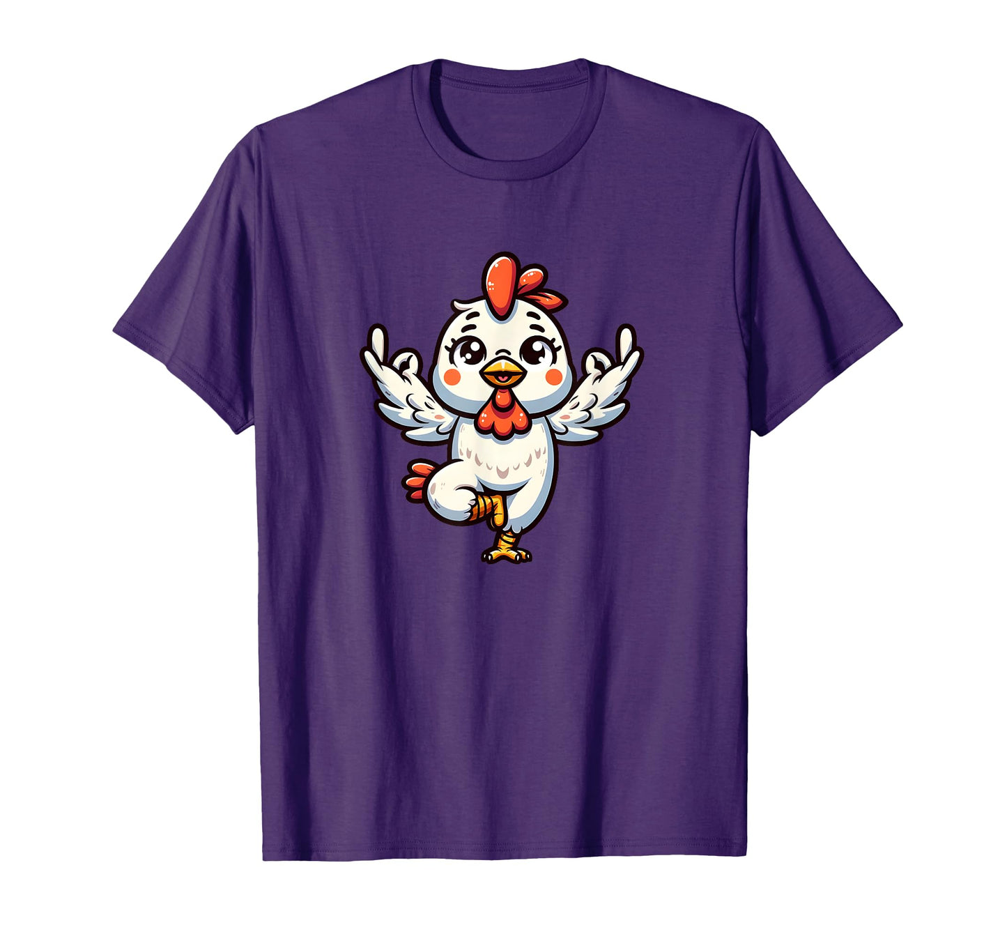 Cute Yoga Chicken Gymnastics fitness workout meditation T-Shirt
