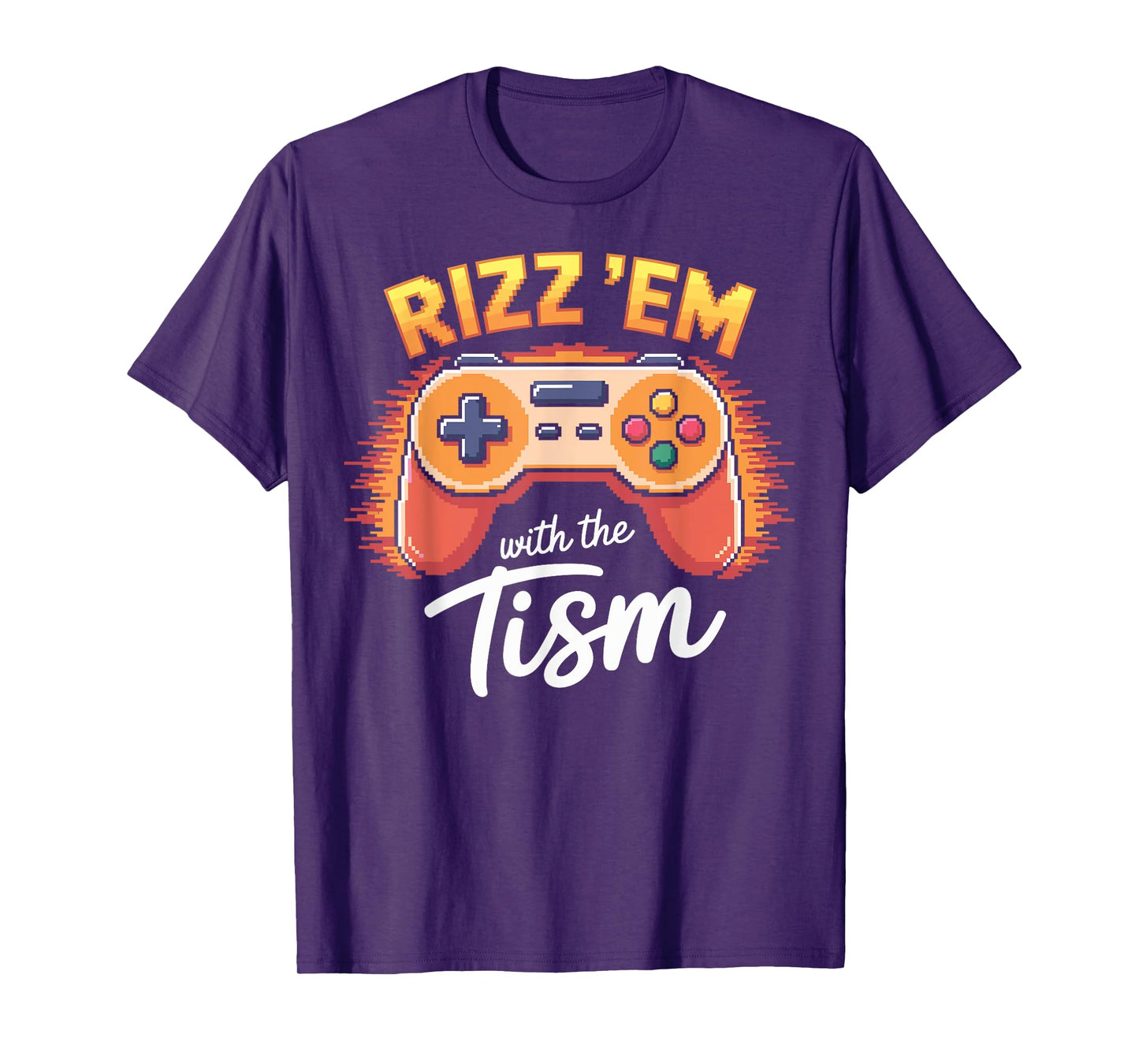 Rizz Em With The Tism Kids Video Game Autism Boy T-Shirt