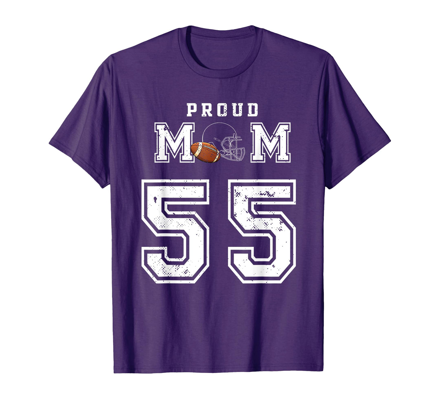 Custom Proud Football Mom Number 55 Personalized For Women T-Shirt