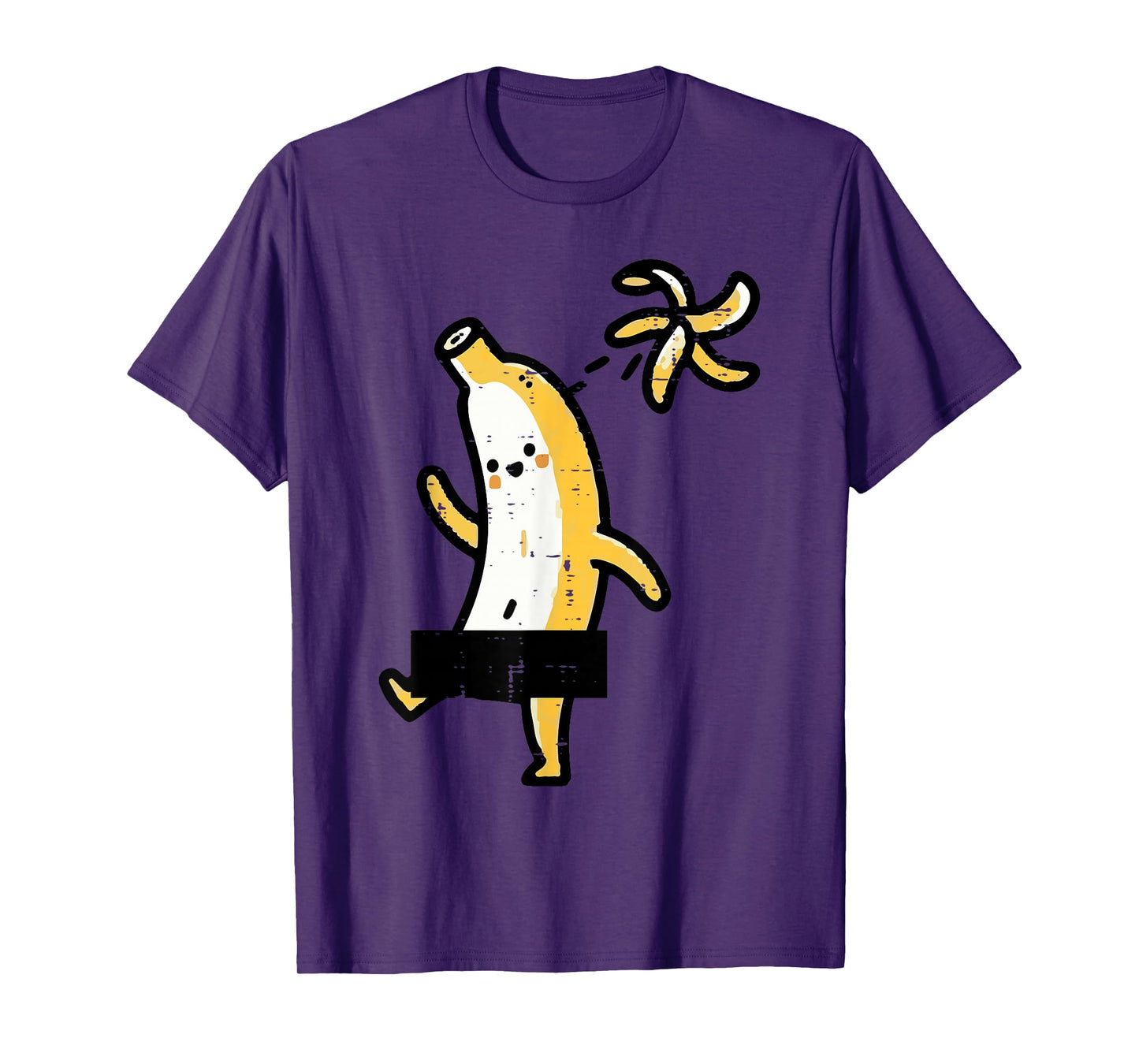 Banana Throwing Away Peel Funny Fruit Meme Men Women Kids T-Shirt