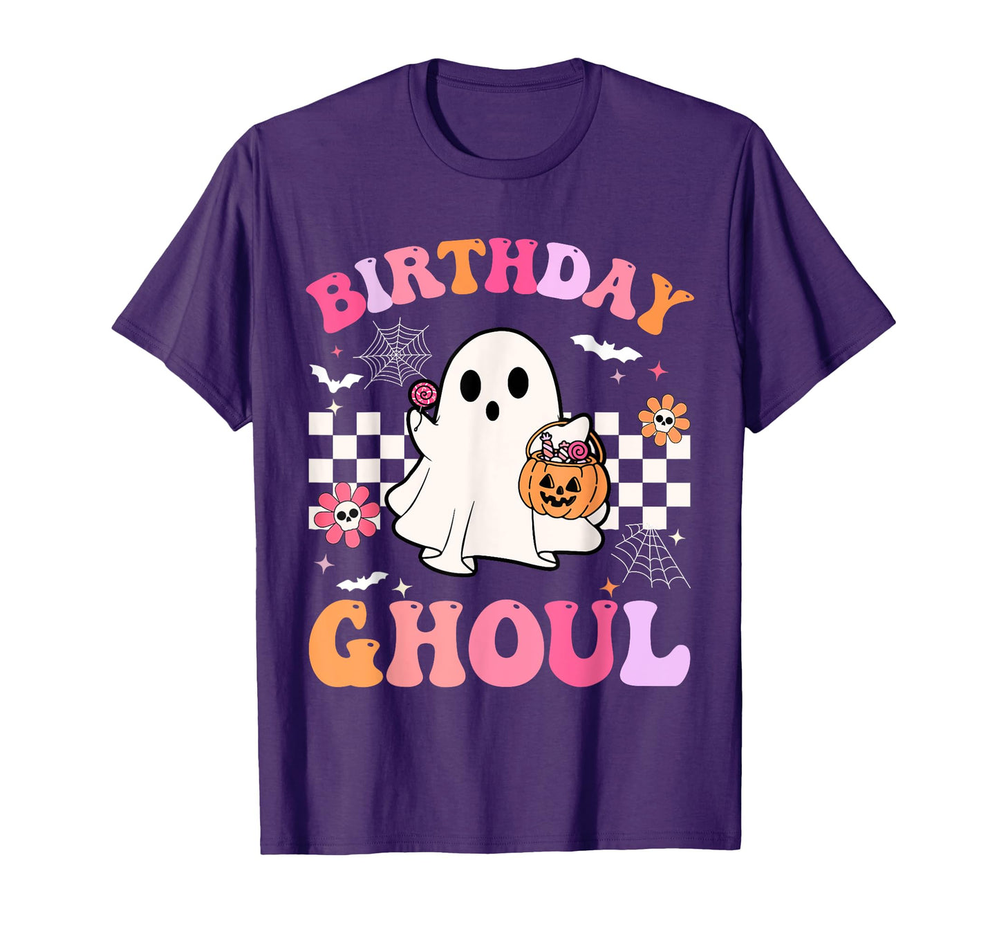Groovy Birthday Ghoul Spooky Season Halloween Birthday Kids T-Shirt