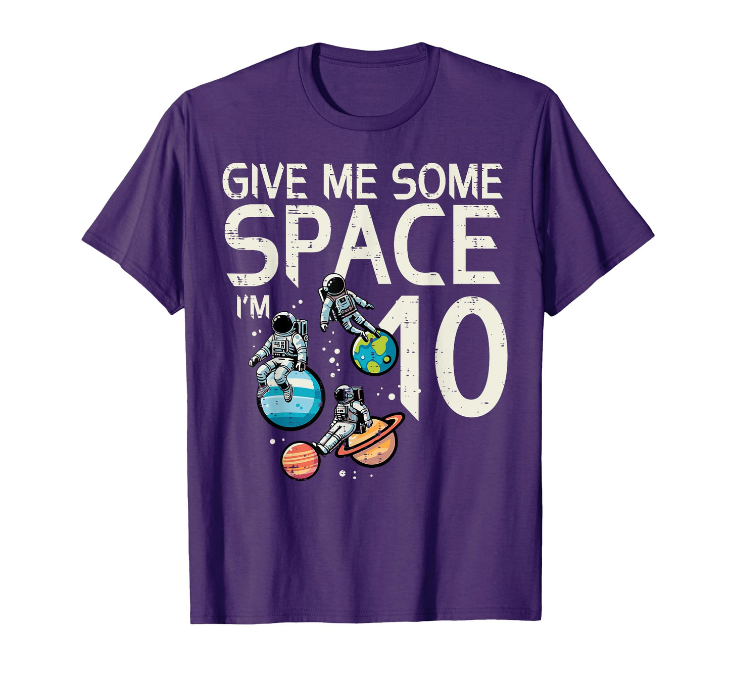 10th Birthday Astronaut Give Me Space 10 Bday Boys Girls Kid T-Shirt