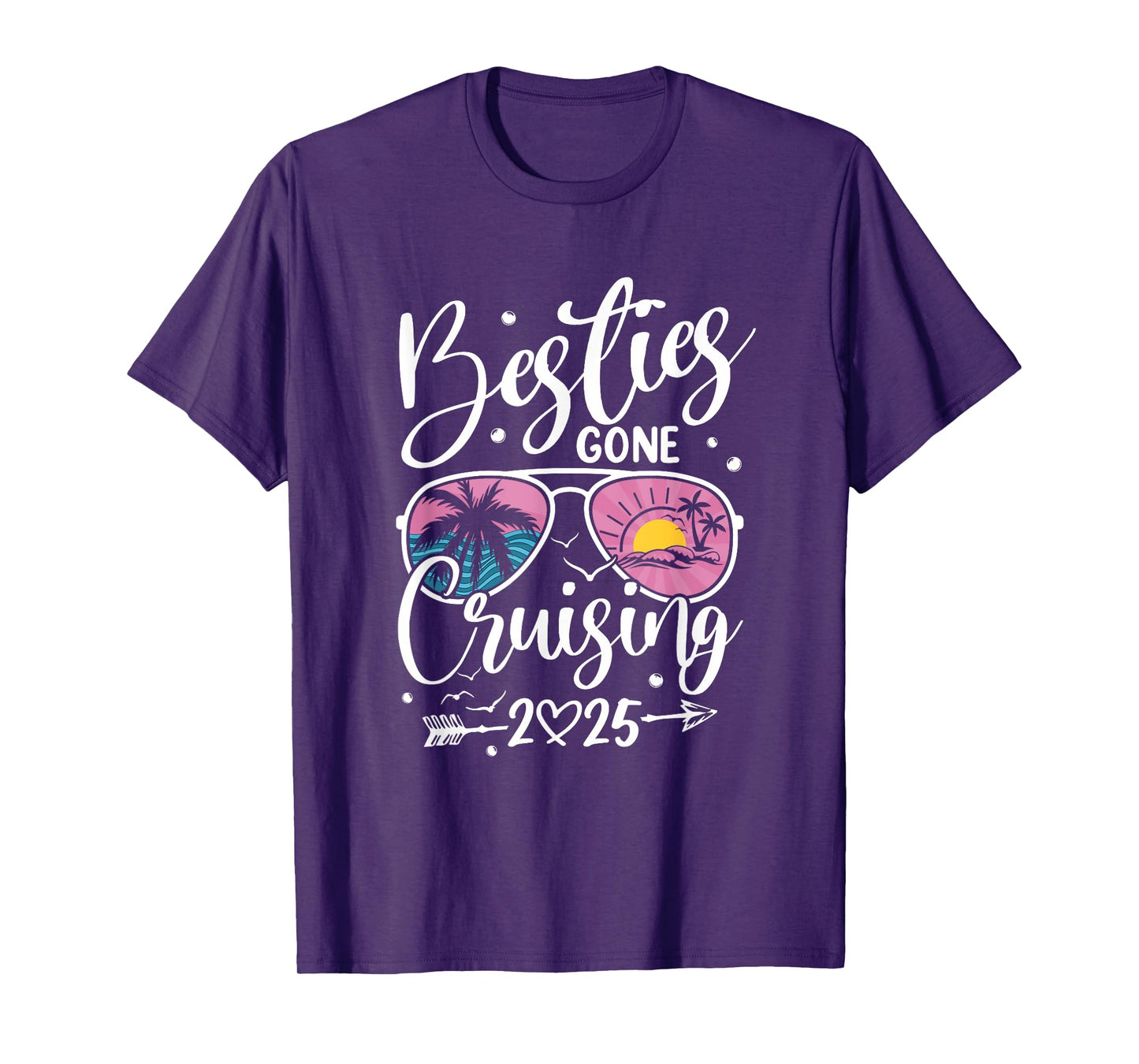 Besties Gone Cruising 2025 Girls Matching Women Cruise T-Shirt