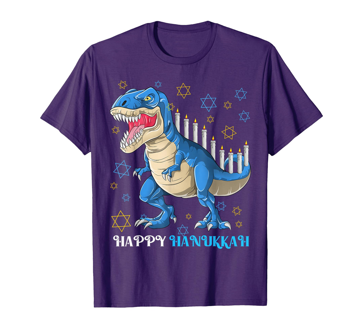Menorasaurus Jewish Dinosaur Hanukkah Kids Boys Gift T-Shirt