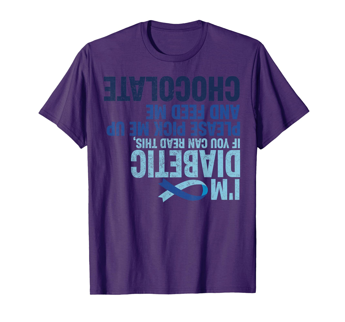 Diabetic Awareness Funny Upside Down Type 1 Diabetics Women T-Shirt