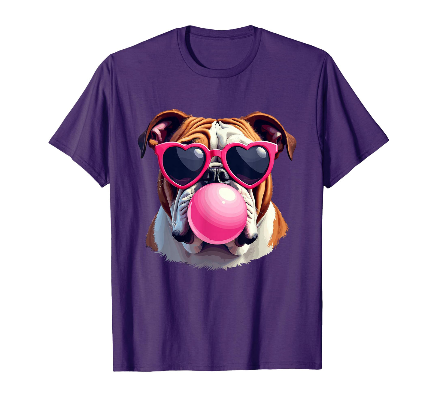Bulldogs Preppy Mascot Bulldogs Blowing Bubble Girly Mama T-Shirt