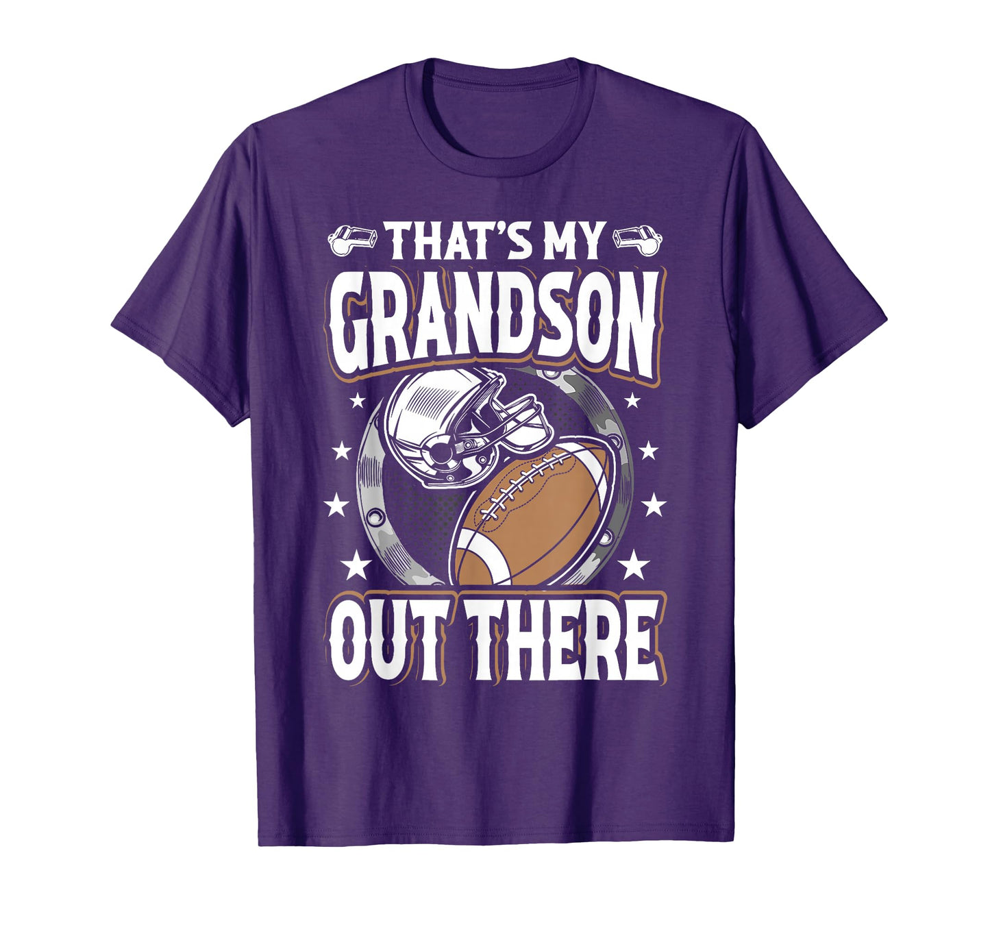 That's My Grandson Out There Funny Football Grandma Grandpa T-Shirt