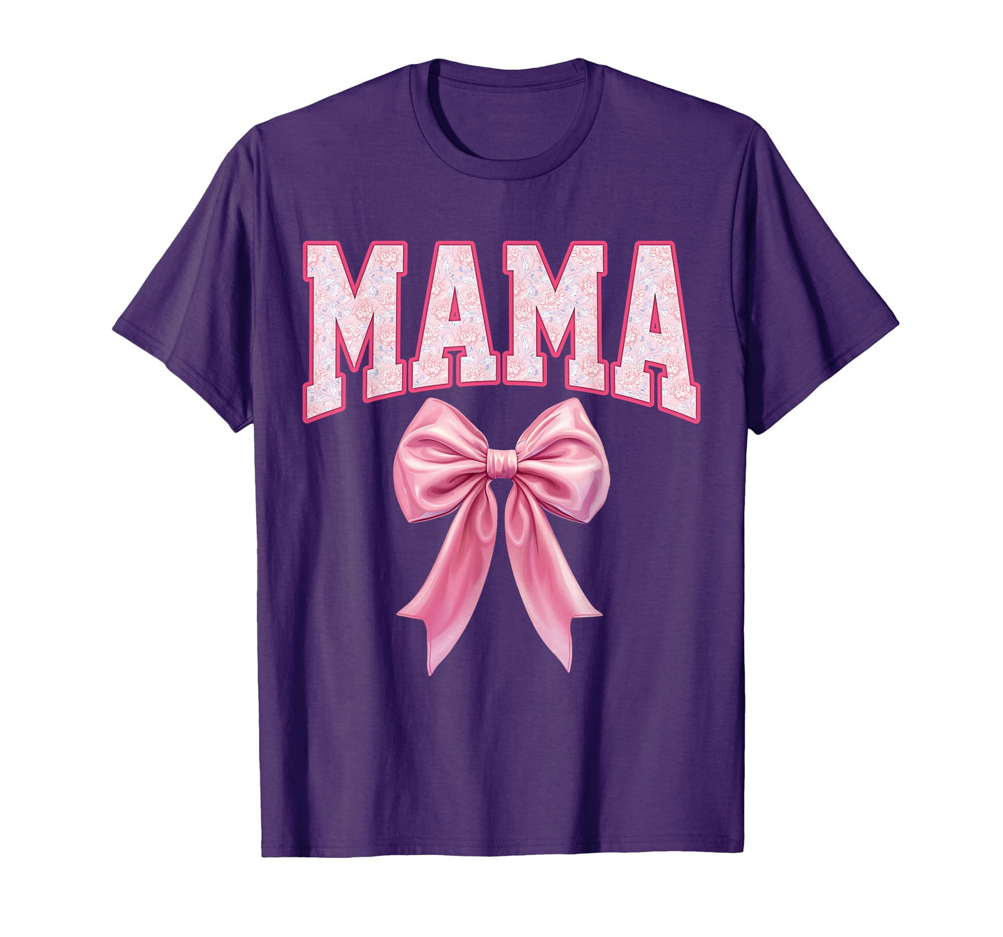 Mama Coquette Pink Bow Floral Mother's Day Mom T-Shirt