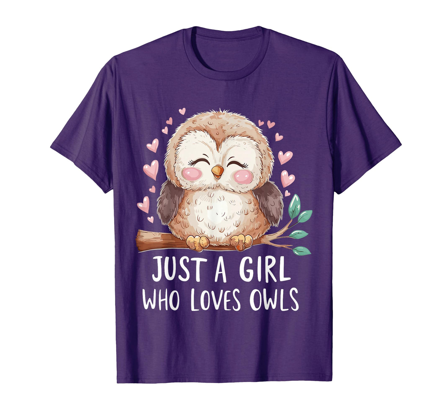 Just a Girl Who Loves Owls Cute Owl T-Shirt