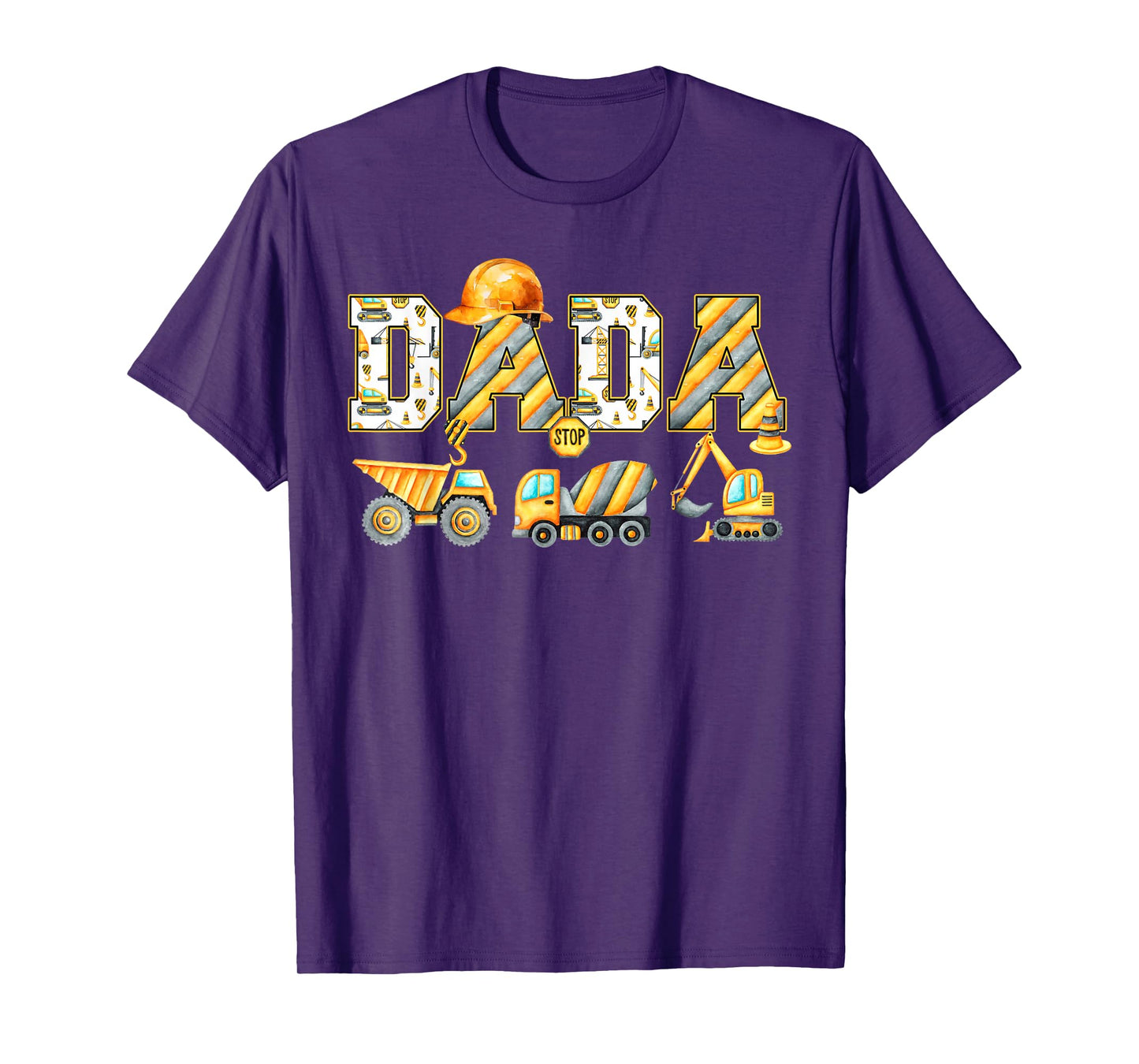Funny Dada Construction Excavator Kids Matching Family Party T-Shirt