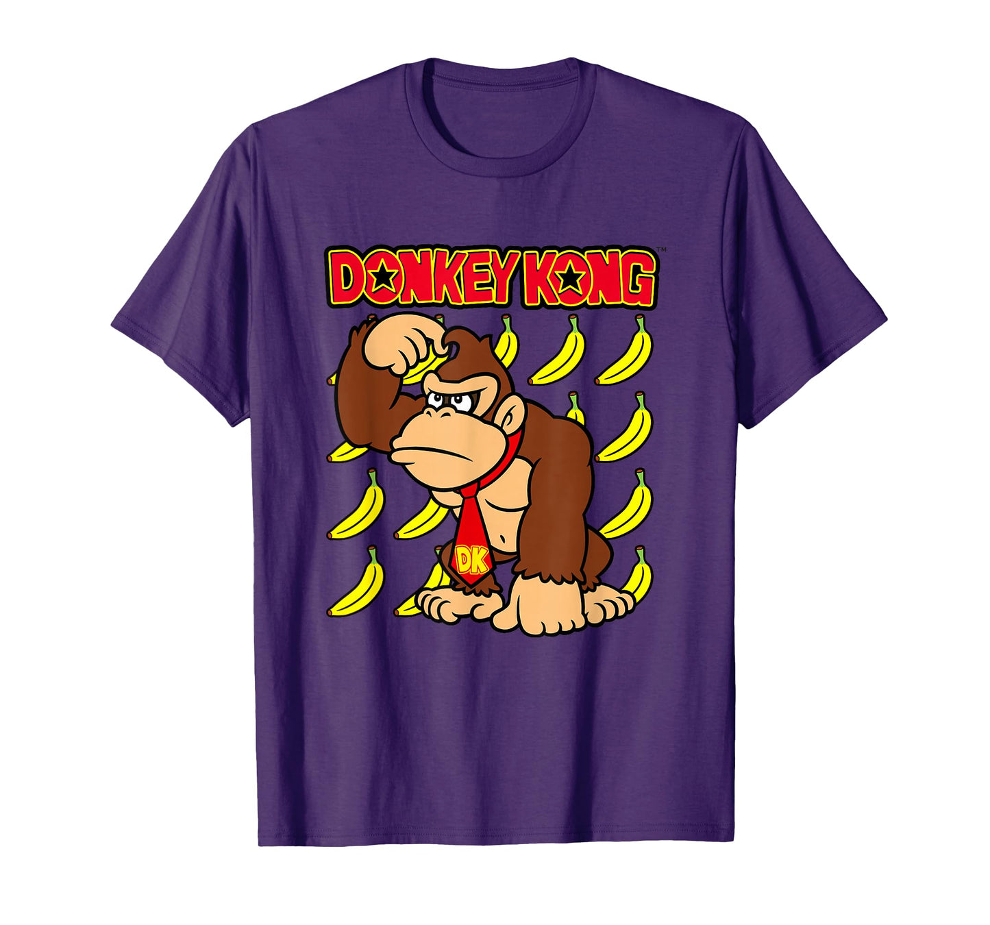 Donkey Kong Ape Thoughts Banana Background T-Shirt