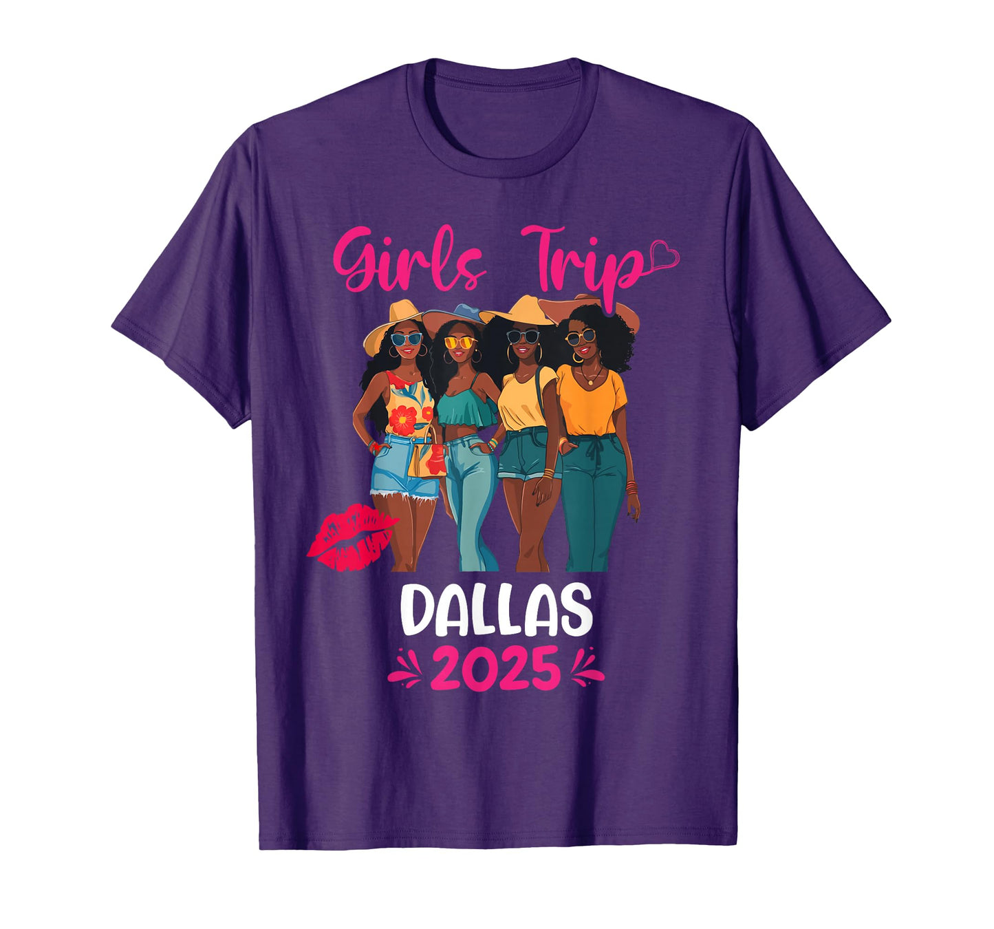 Black Girls Trip Dallas 2025 Vacation Matching T-Shirt