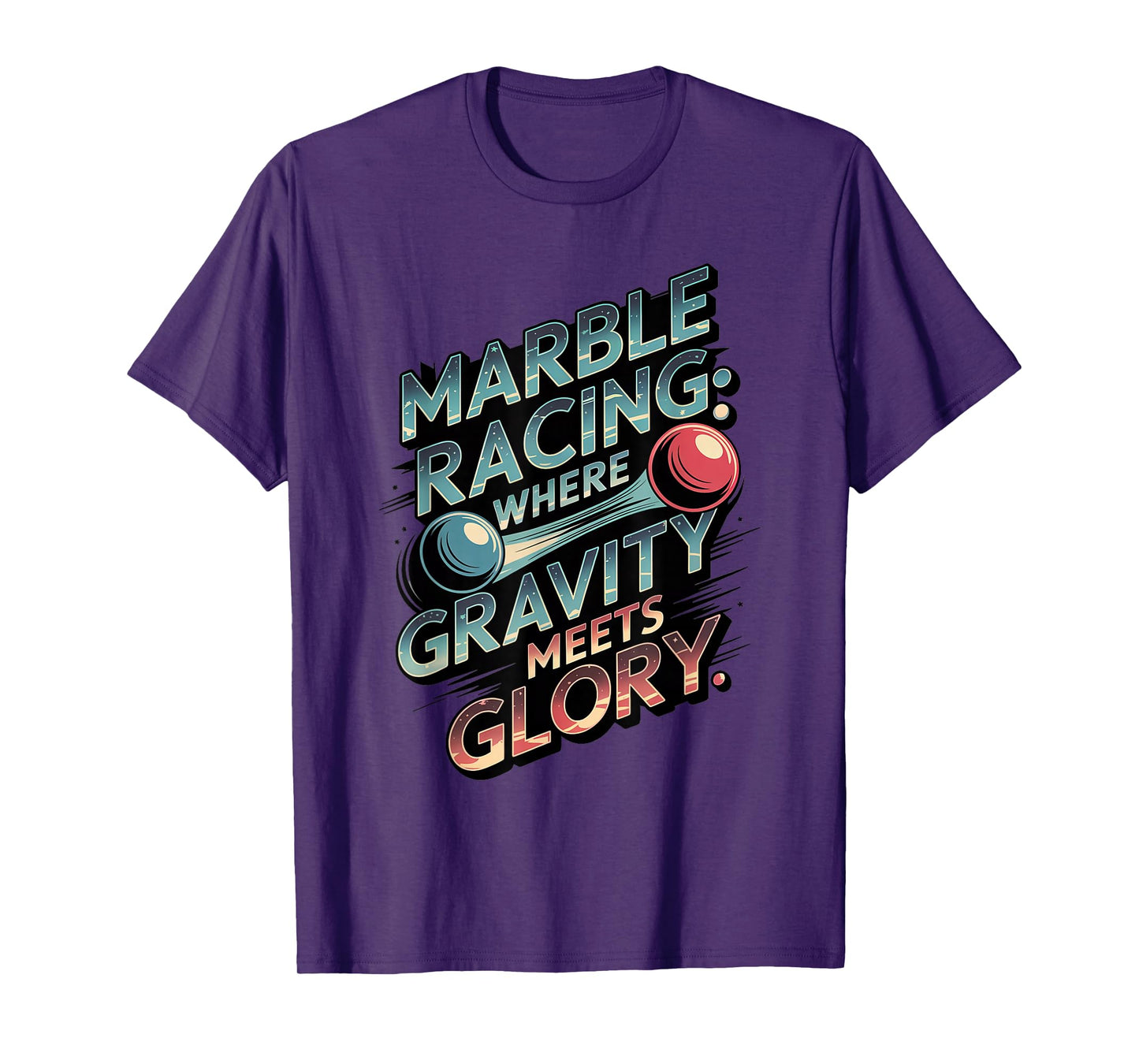 Marble Racing Track Design For Competitive Fans T-Shirt