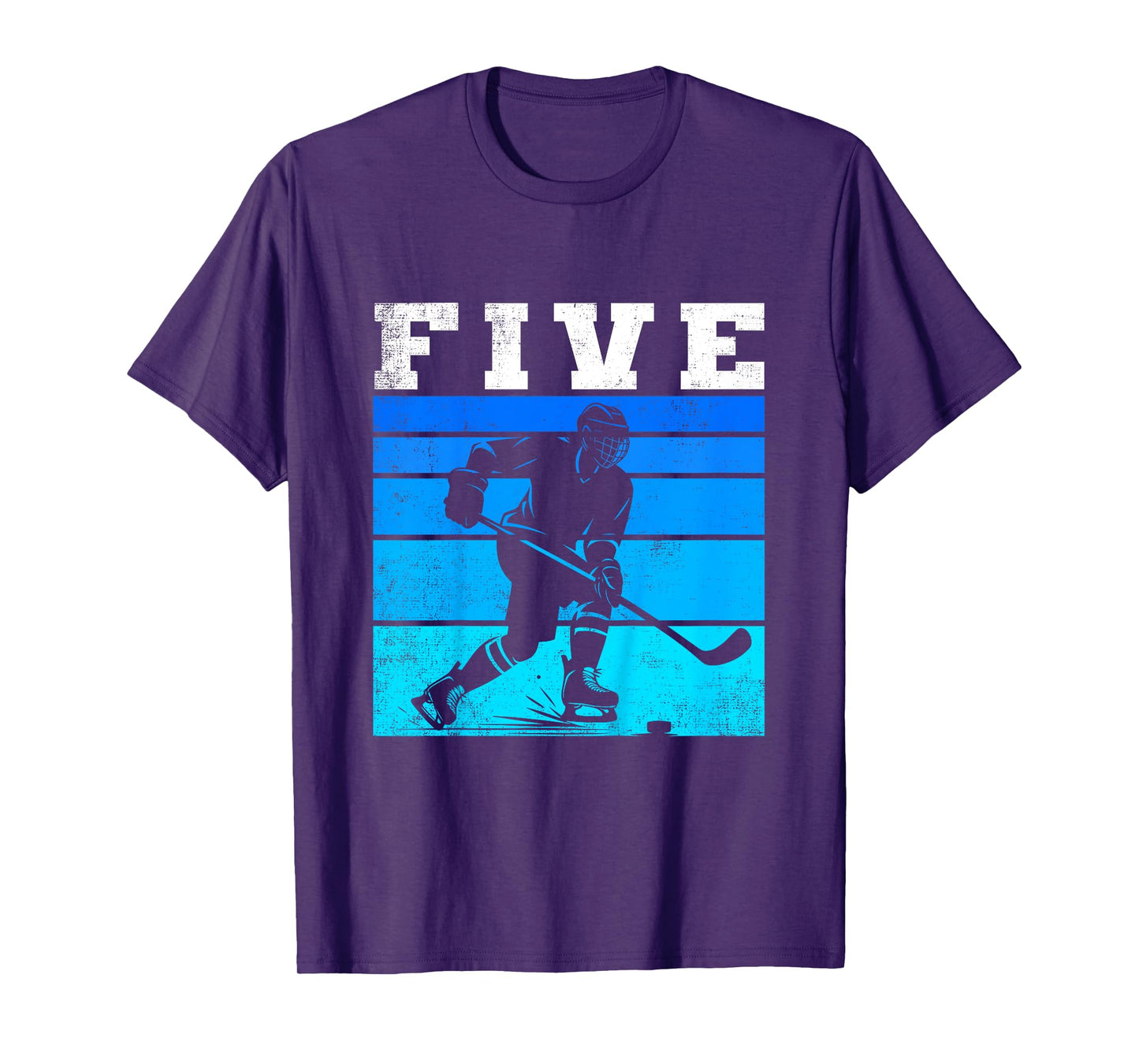 Kids 5th Birthday Ice Hockey Boy & Gil Five Hockey Birthday Party T-Shirt