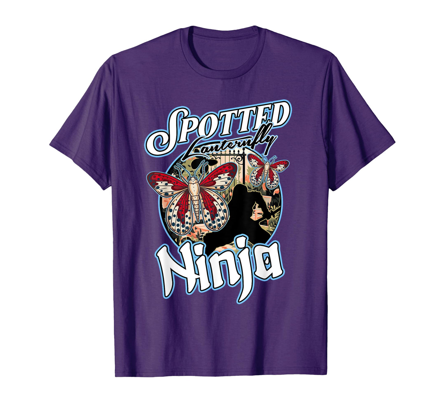 Spotted Lanternfly Trap Ninja Warrior Assassin Lantern Fly T-Shirt