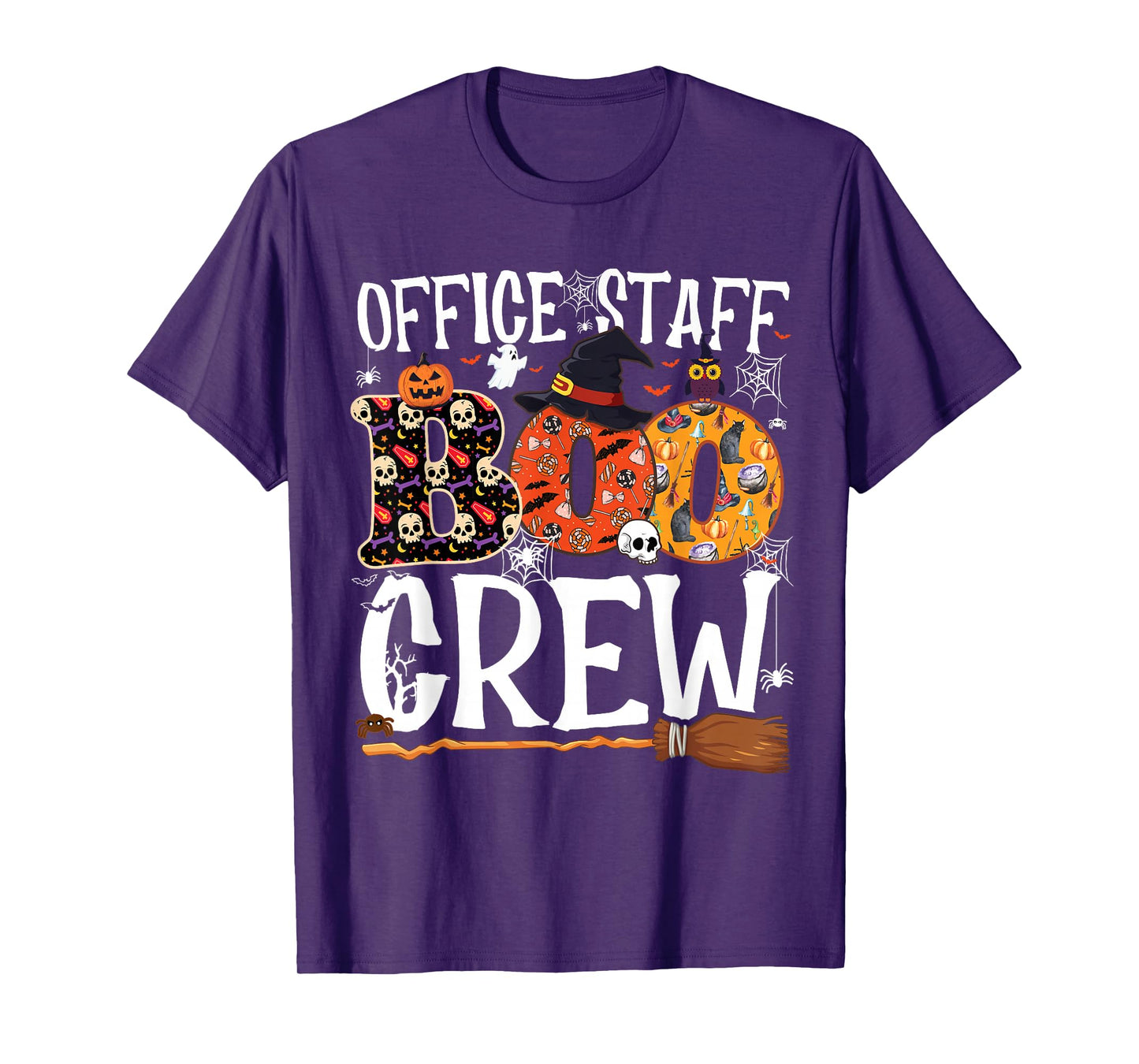 Office Staff Boo Crew Funny Halloween Matching Costume T-Shirt