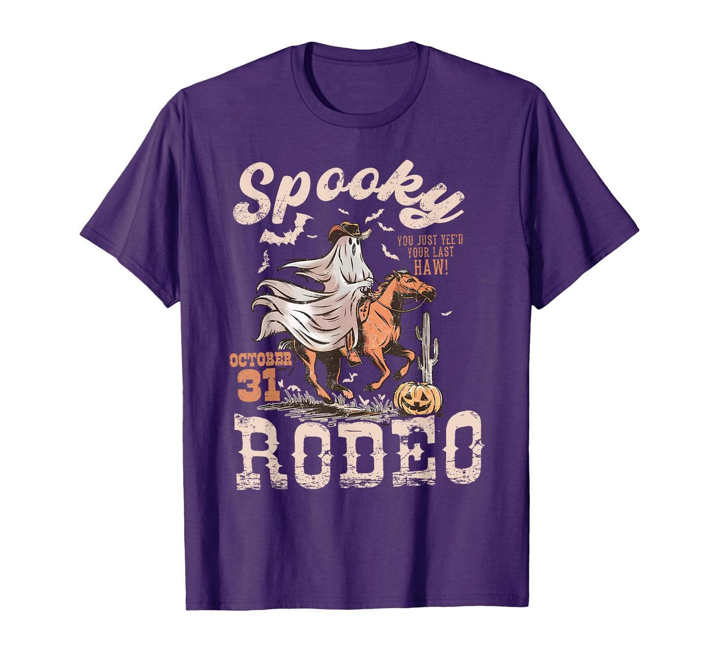 Vintage Halloween Spooky Western Rodeo Cowgirl Men Women T-Shirt