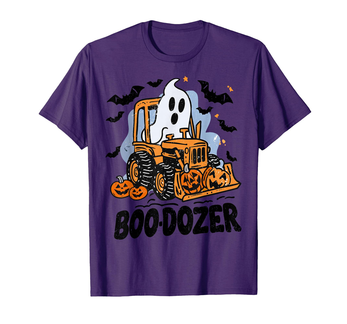 Funny Halloween Boo-Dozer Ghost Trucks Costume Party Kids T-Shirt