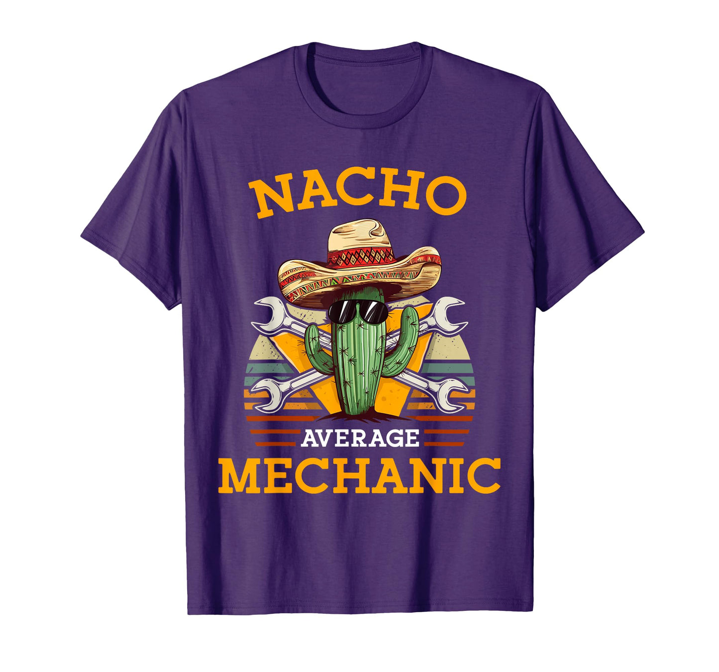 Nacho Average Mechanic Funny Mexican Auto Repairman Vintage T-Shirt