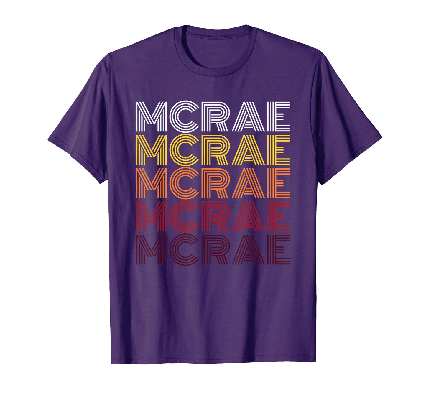 Retro Mcrae First Name Personalized Mcrae 70's T-Shirt