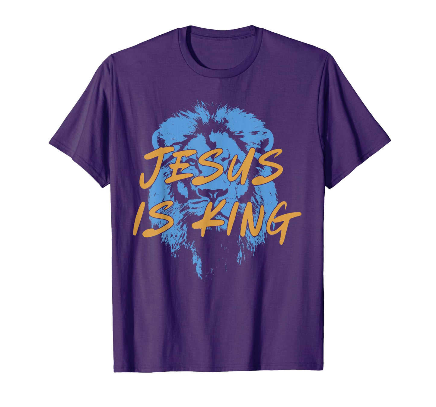Jesus is King Lion of Judah Design Faith Tee T-Shirt