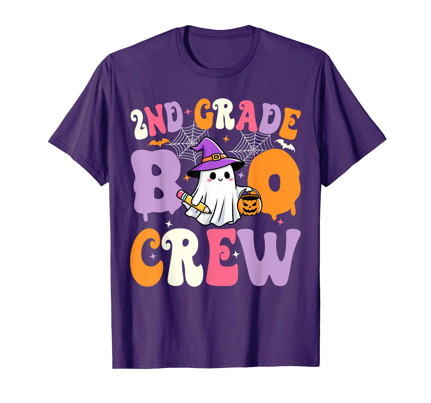 2nd Grade Boo Crew Spooky Second Grade Halloween Teacher T-Shirt