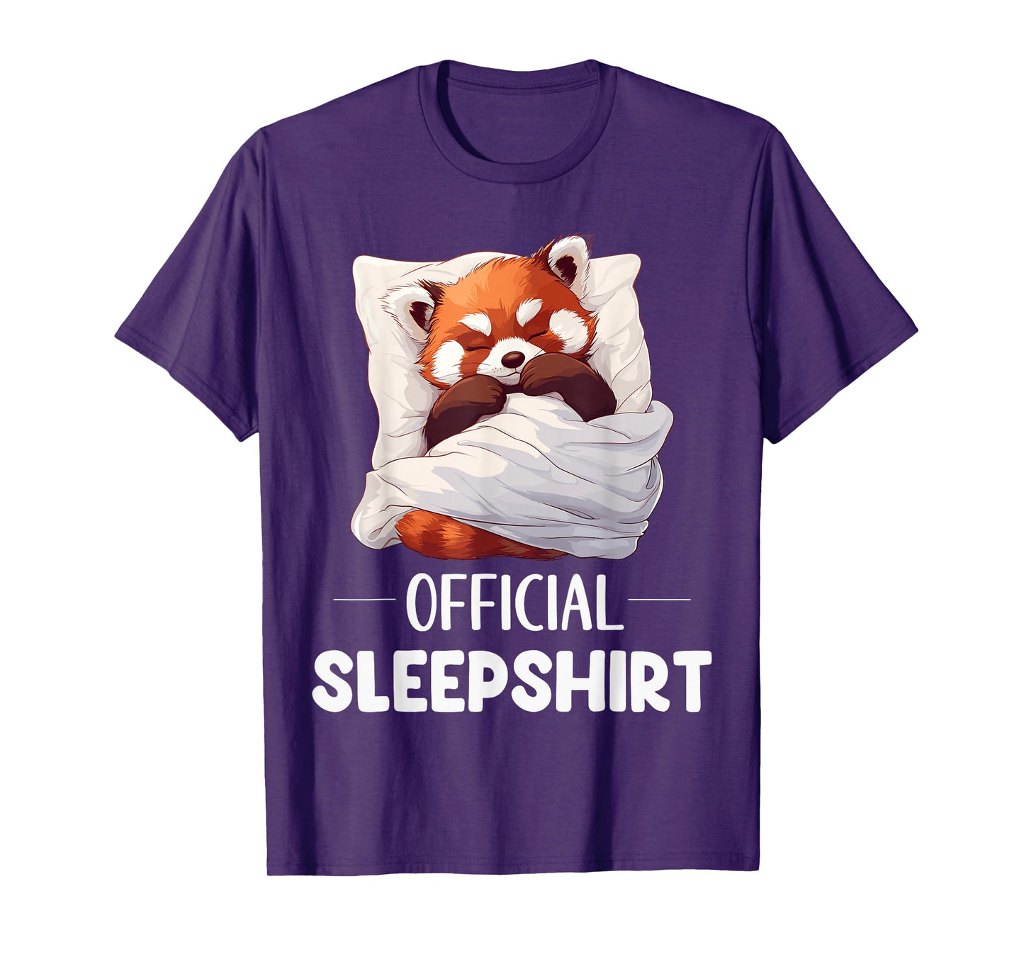 Official Sleepshirt Sleeping Red Panda Animal Lovers Pajama T-Shirt
