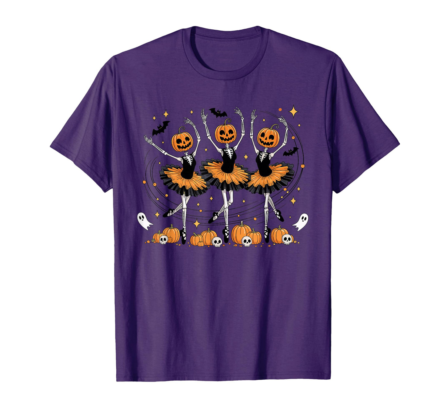Ballet Skeleton, Funny Halloween, Skeleton Dance, Pumpkin T-Shirt