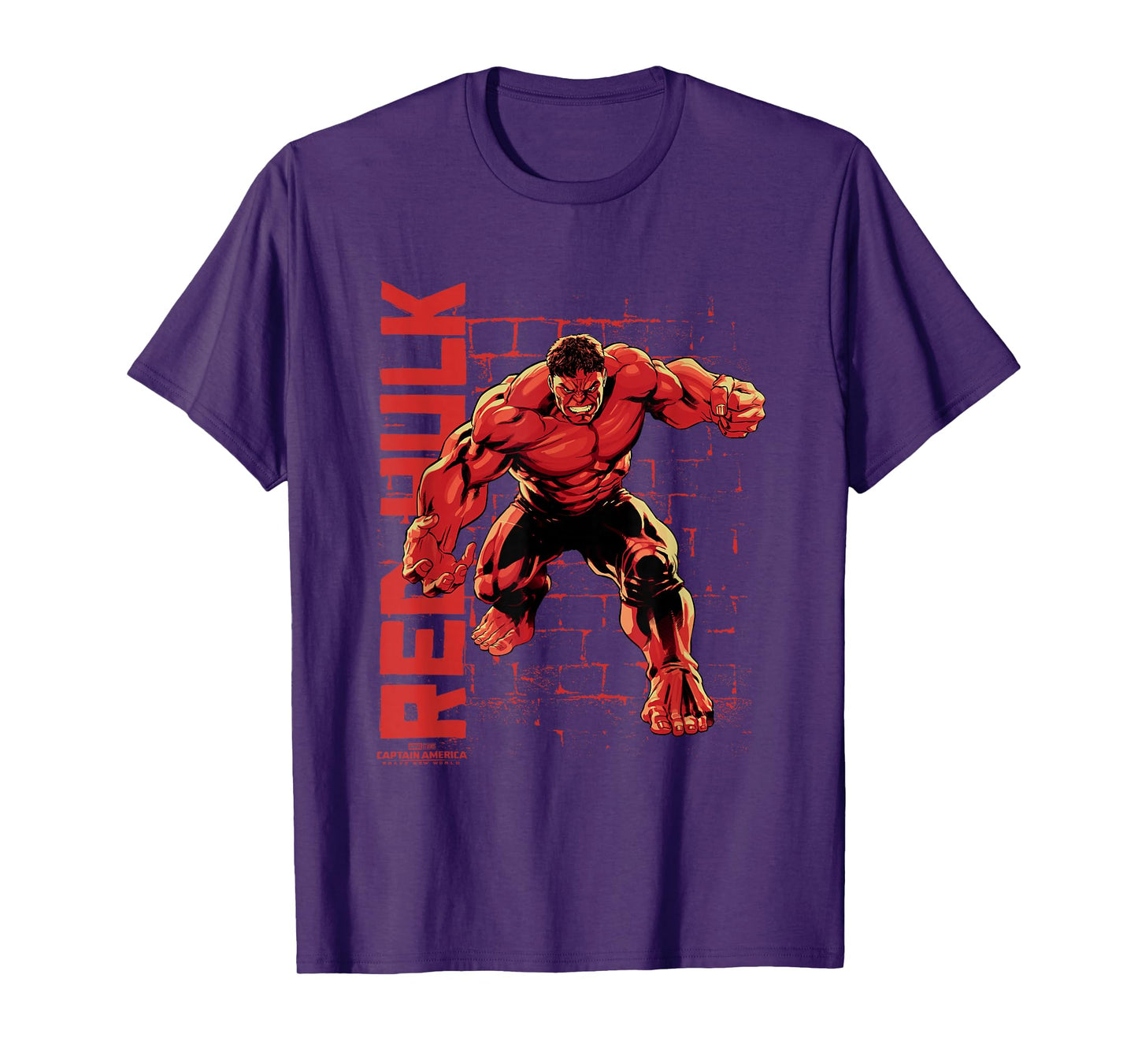 Marvel Captain America: Brave New World Red Hulk Brick Wall T-Shirt
