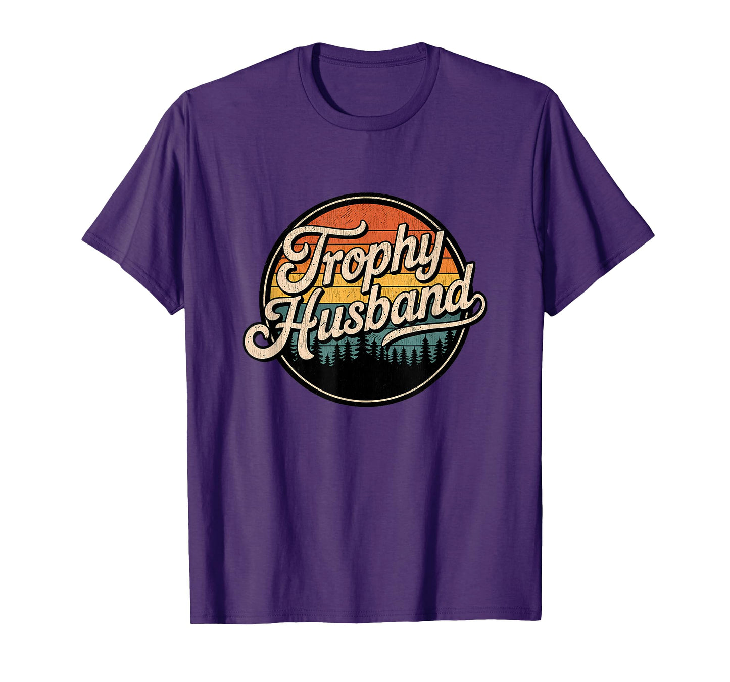 Trophy Husband Vintage Sarcastic Marriage Retro Groom T-Shirt